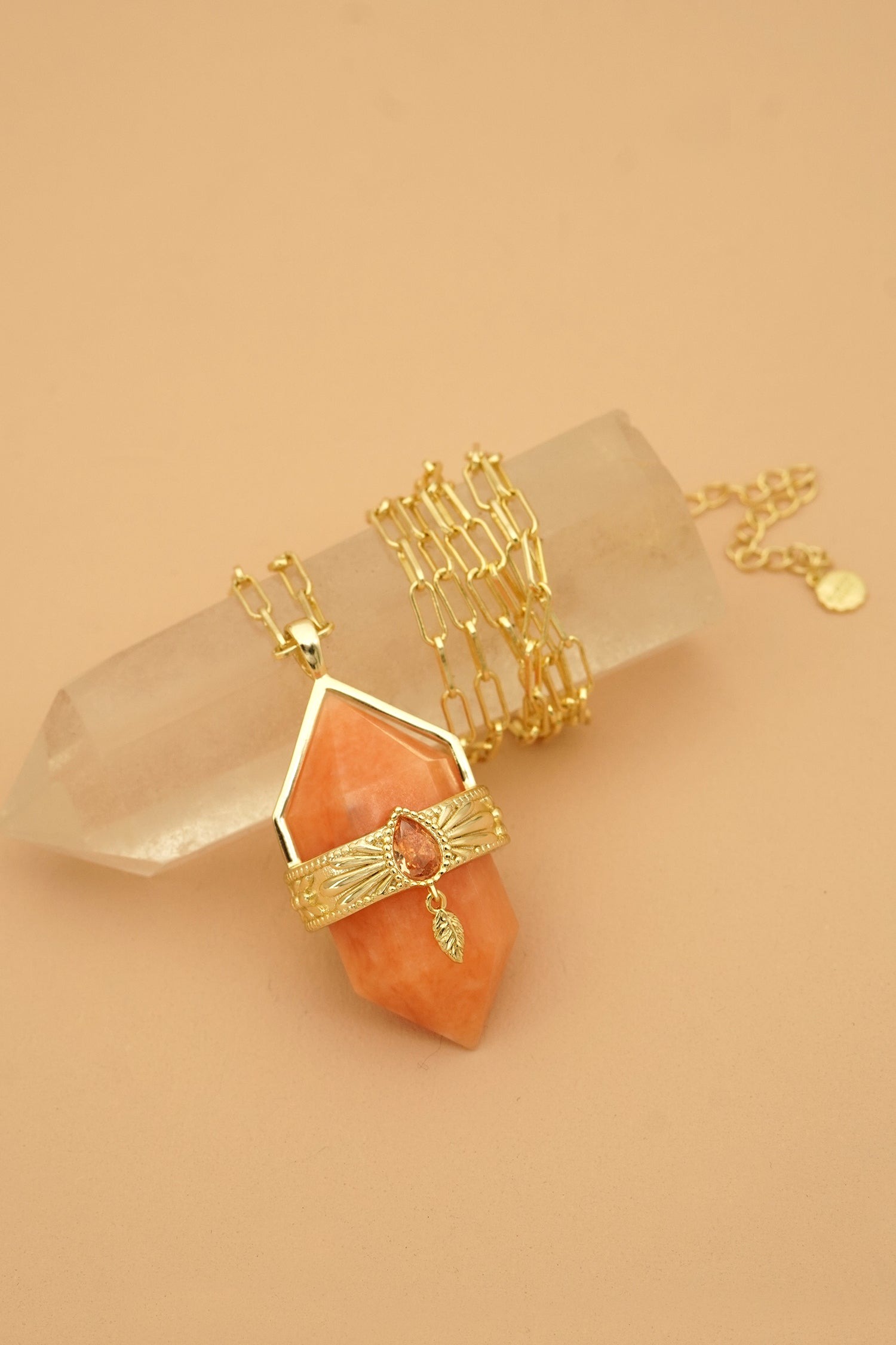 Trust The Path Feather Necklace - Gold