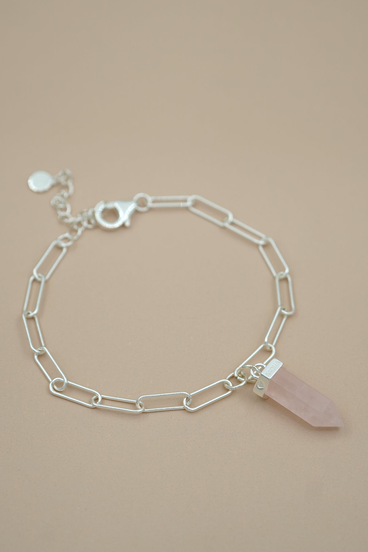 Rose Quartz Aroha Bracelet - Silver