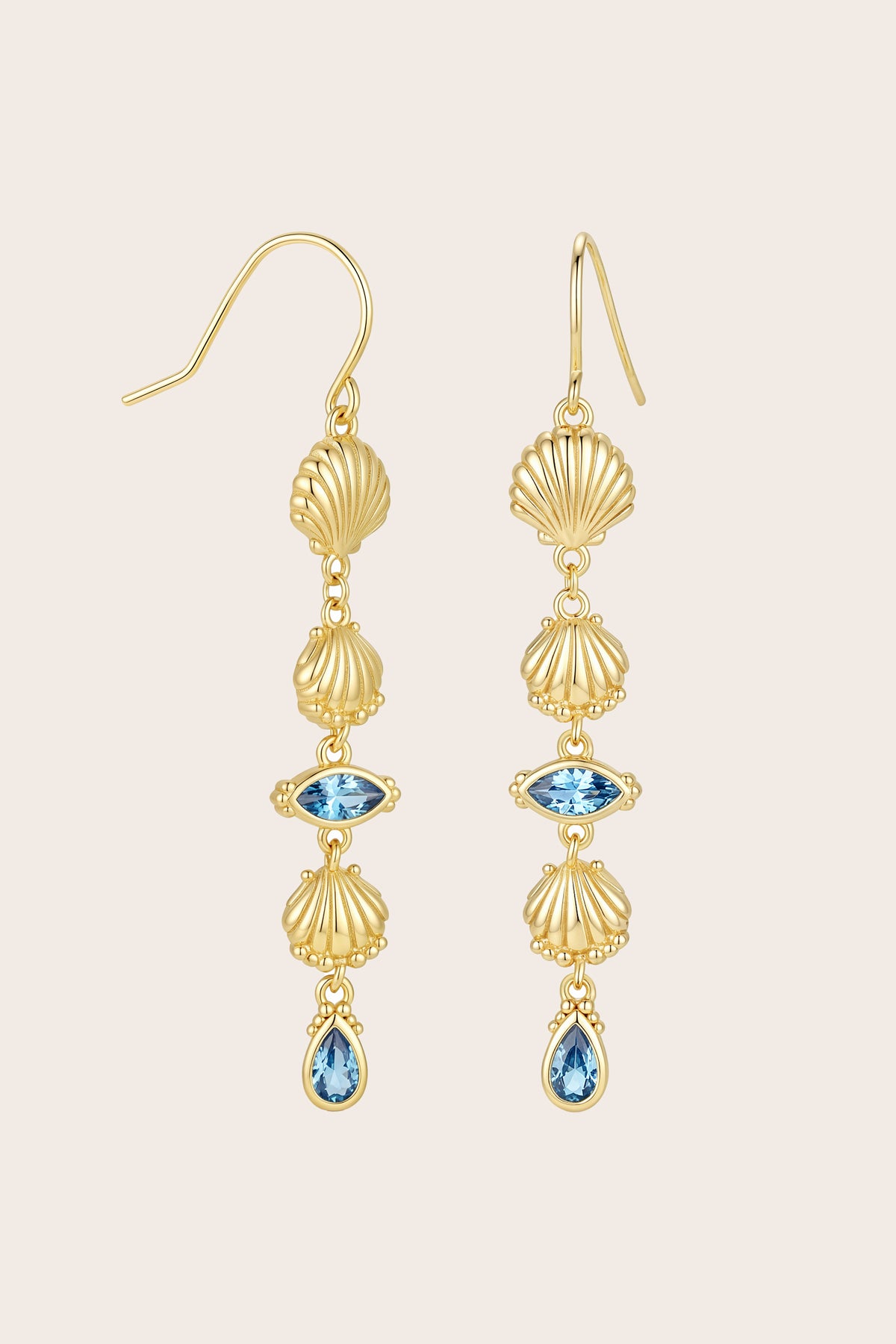 Gold Ocean Treasure Earrings