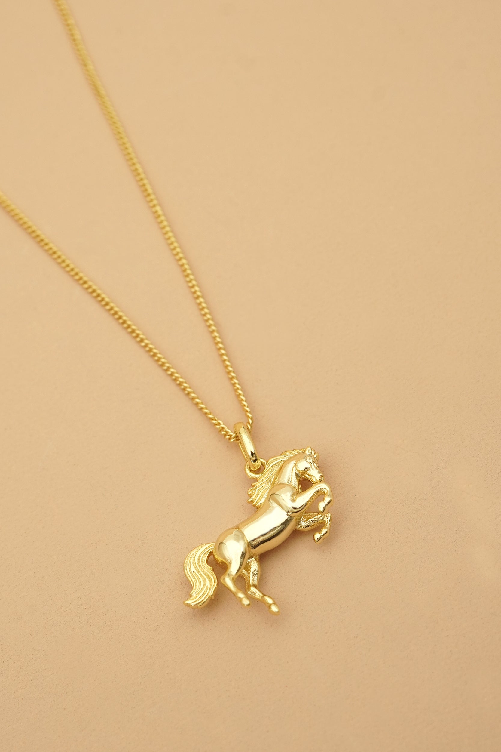 Stand Strong Horse Necklace - Gold