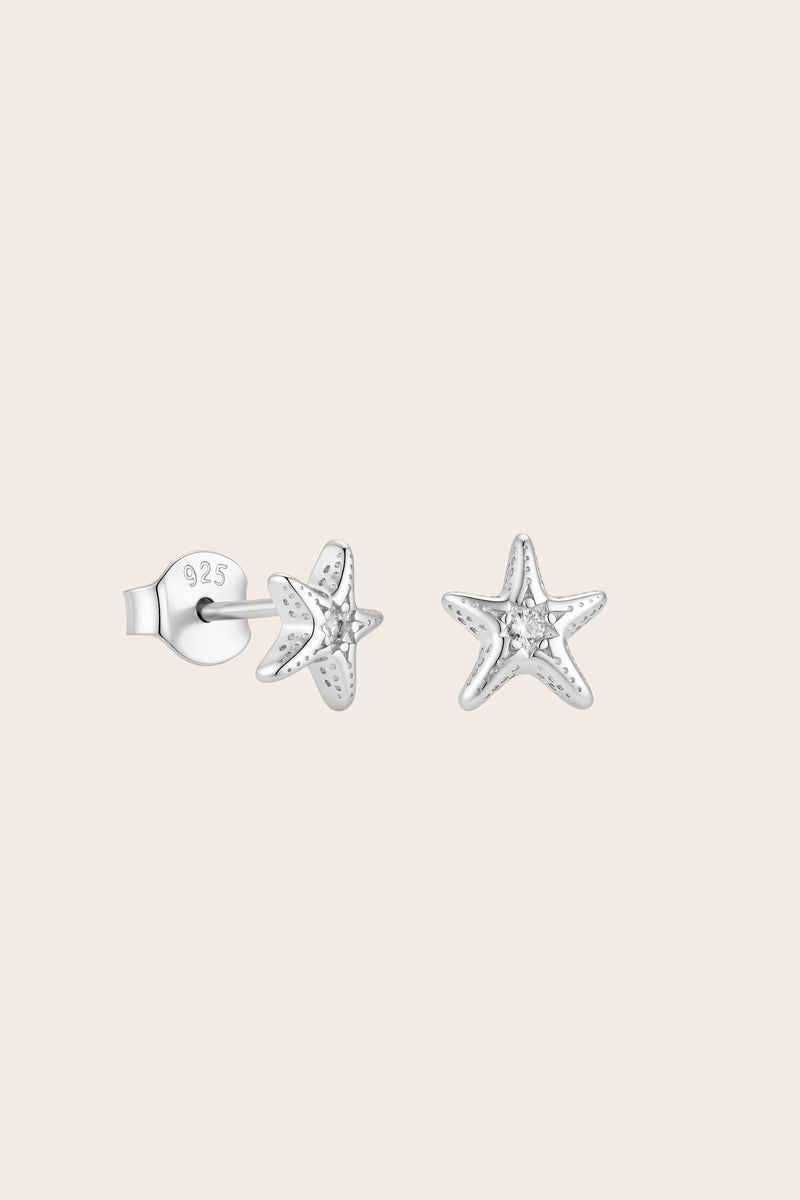 Silver Star of the Sea Studs