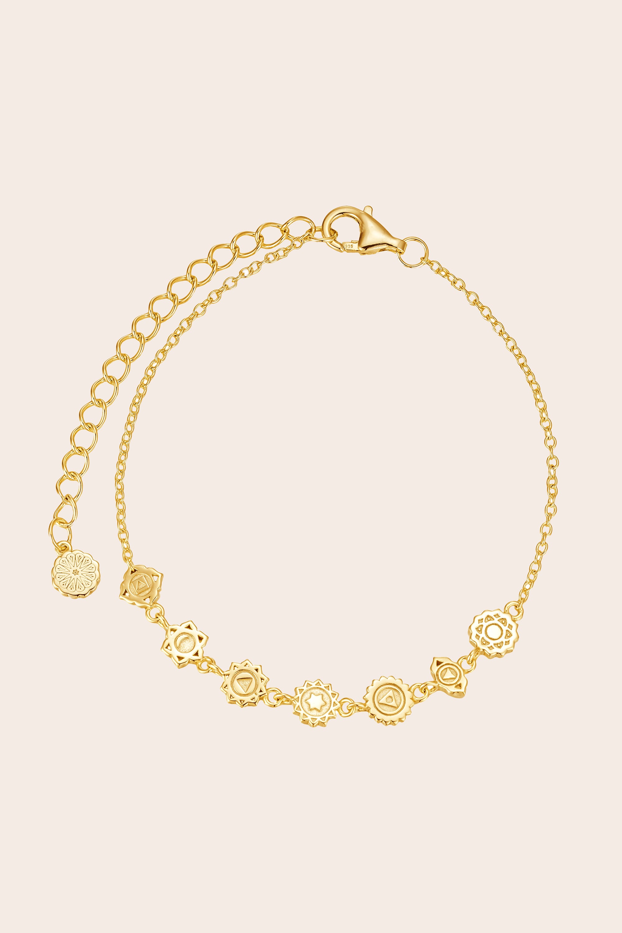 Seven Chakras Bracelet - Gold