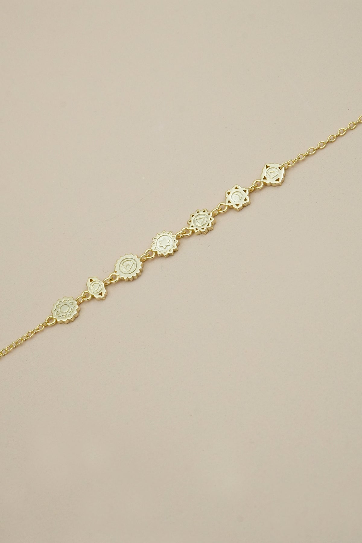 Seven Chakras Bracelet - Gold