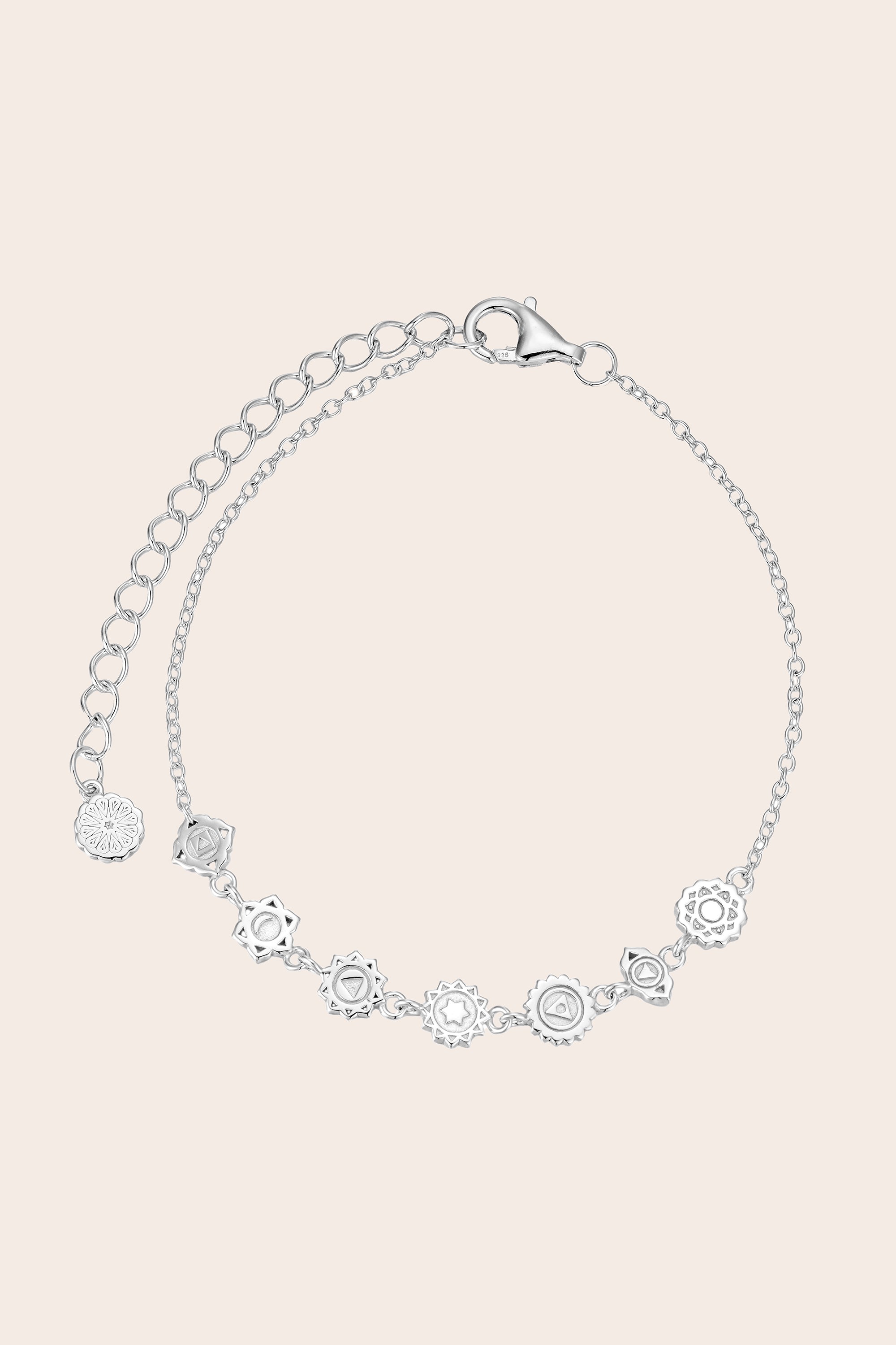 Seven Chakras Bracelet - Silver