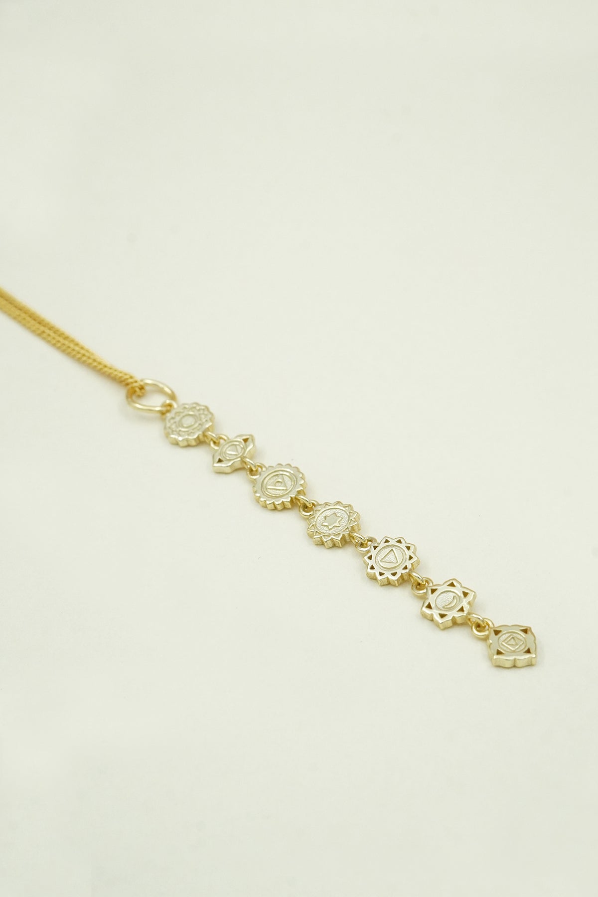 Seven Chakras Necklace Gold