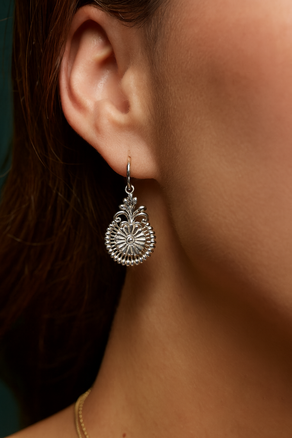 Flourish Earrings - Silver