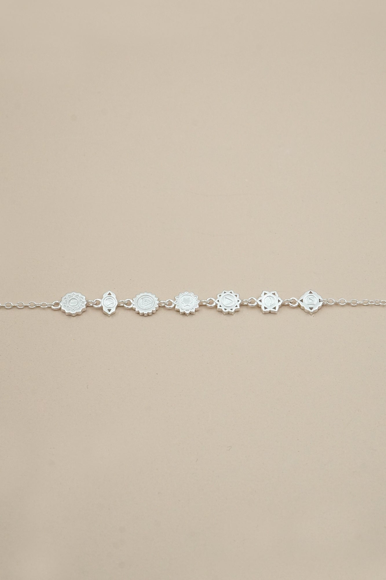 Seven Chakras Bracelet - Silver