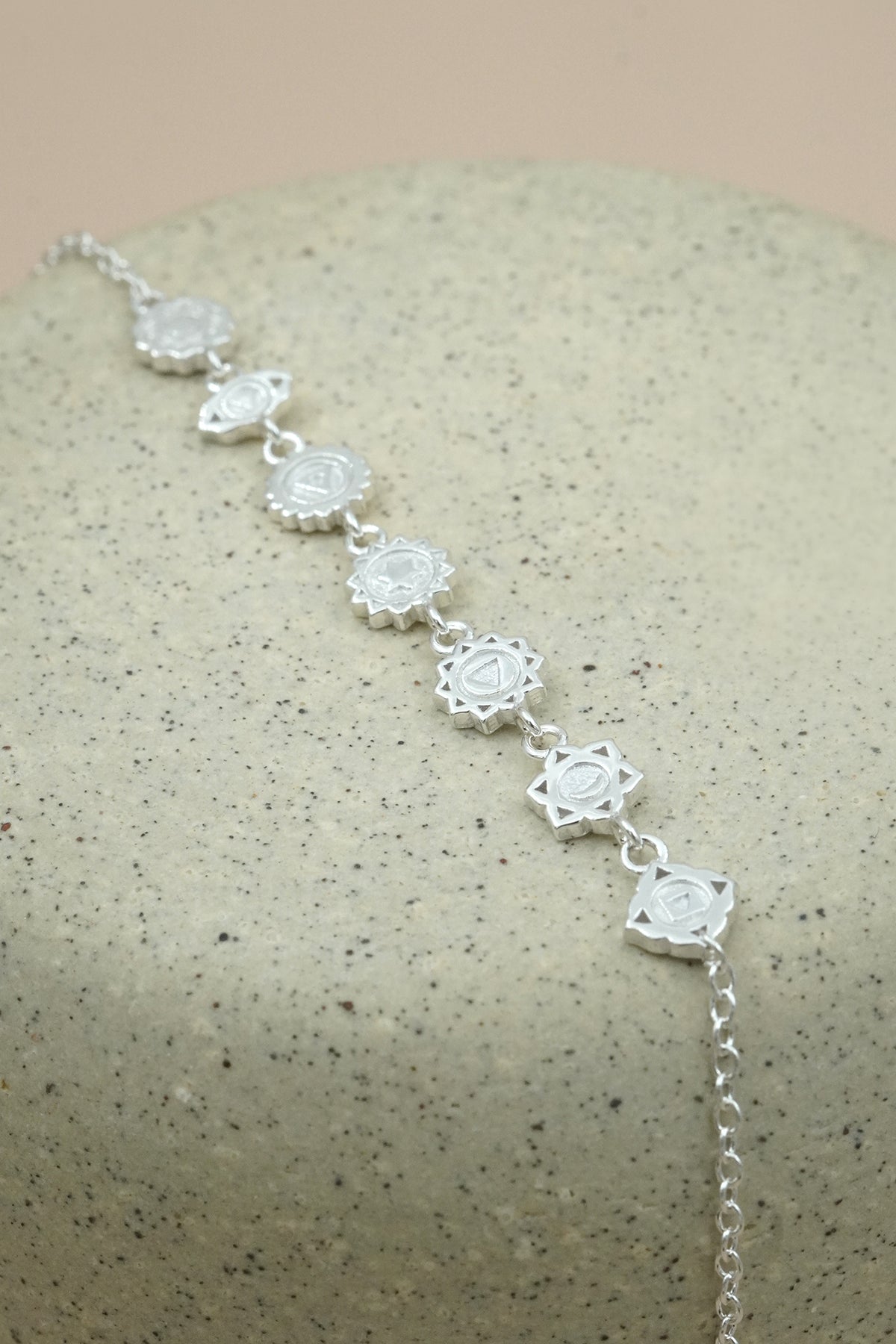Seven Chakras Bracelet - Silver