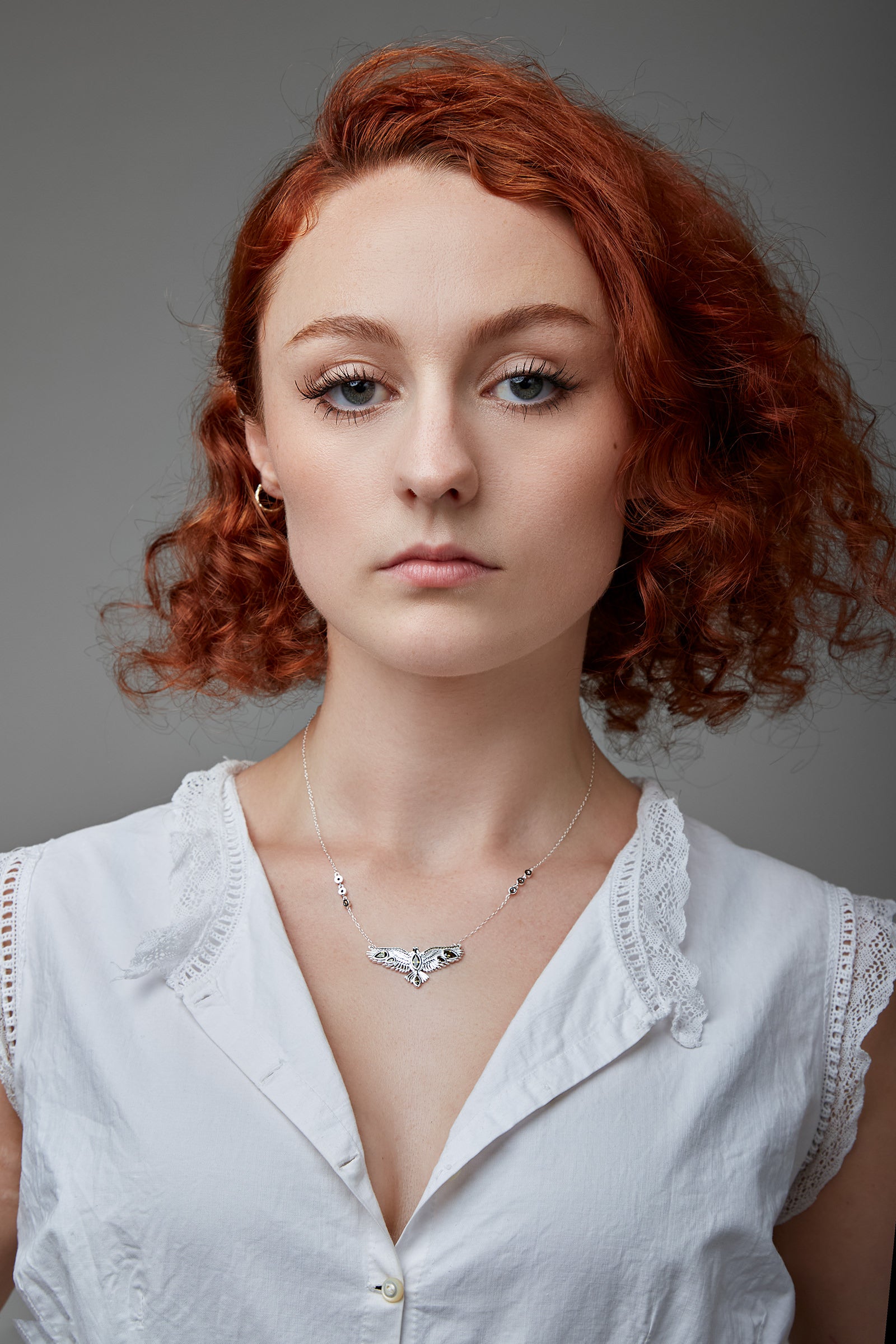 Soar Crystal Necklace Red - Silver