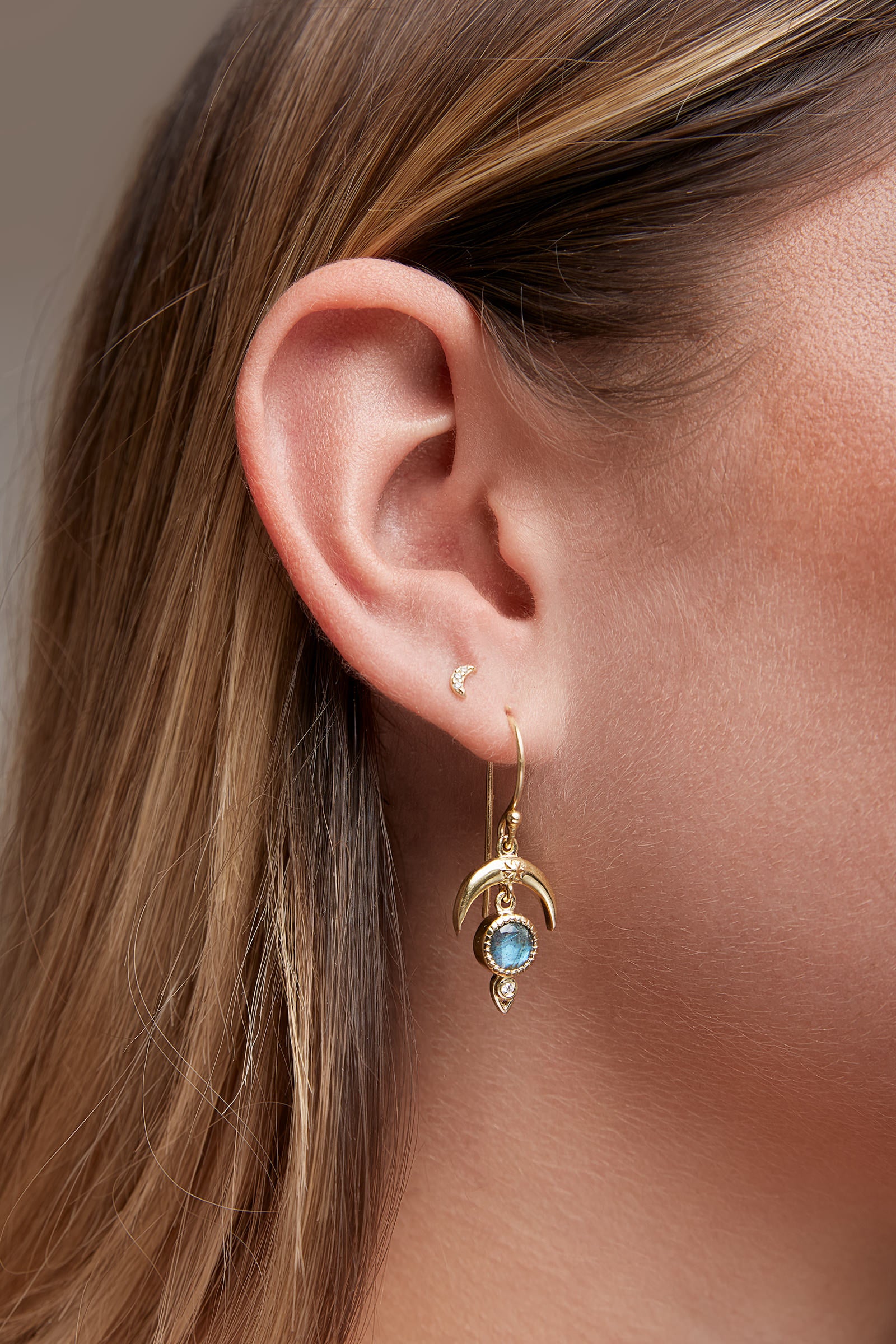 Labradorite Dare to Dream Earrings - Gold