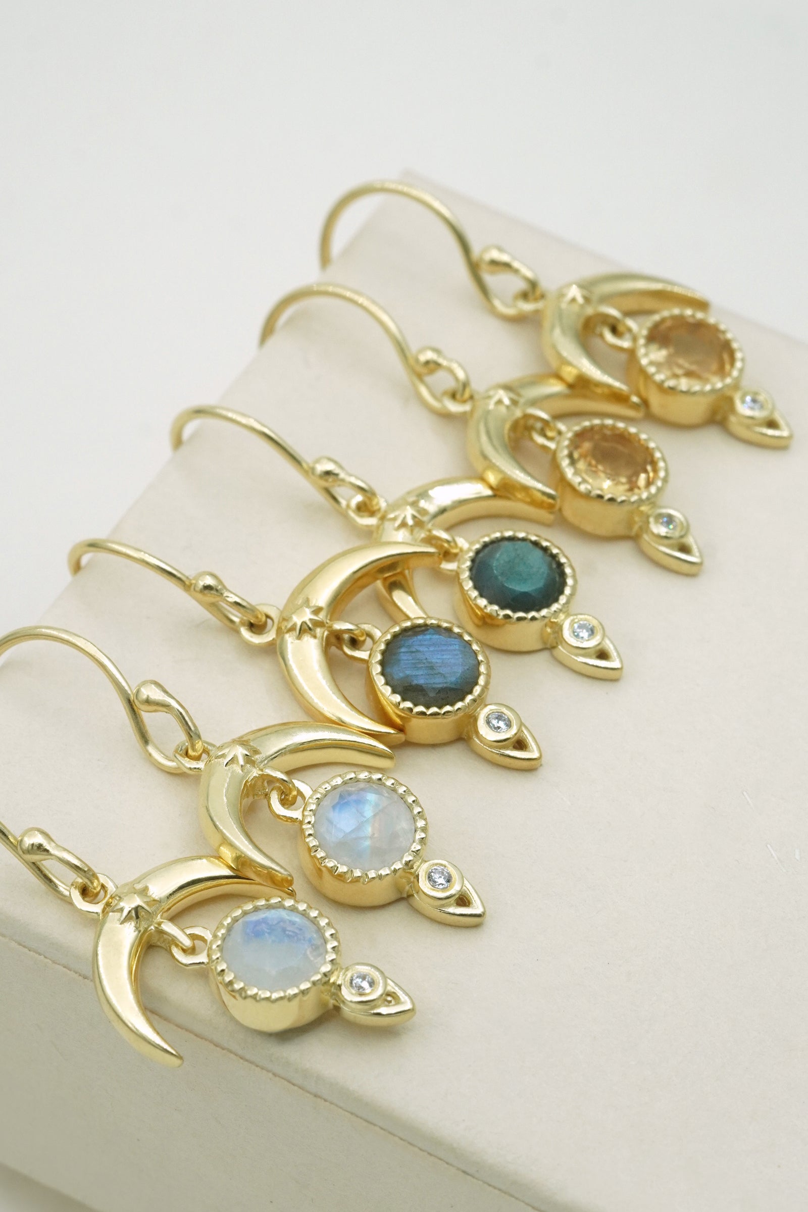 Labradorite Dare to Dream Earrings - Gold