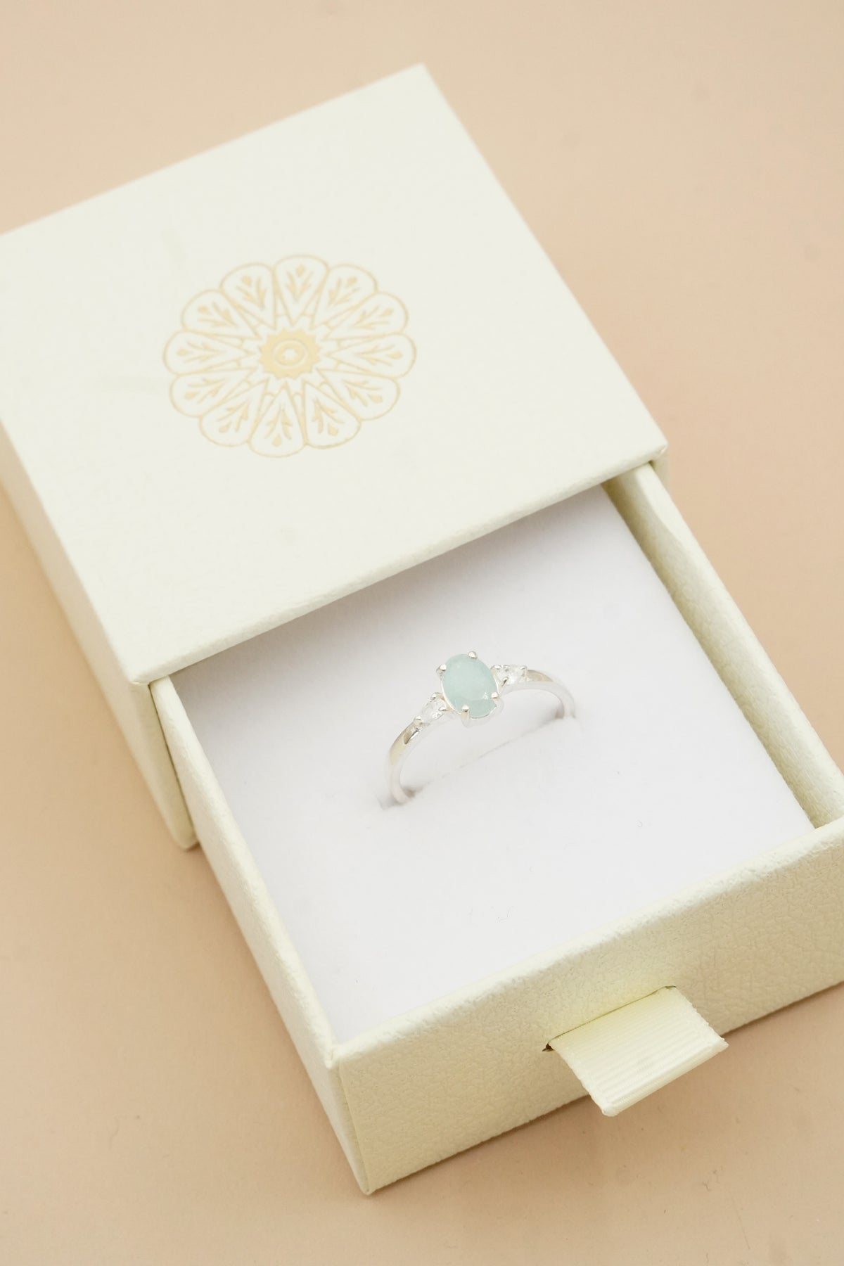 March Birthstone Ring - Silver