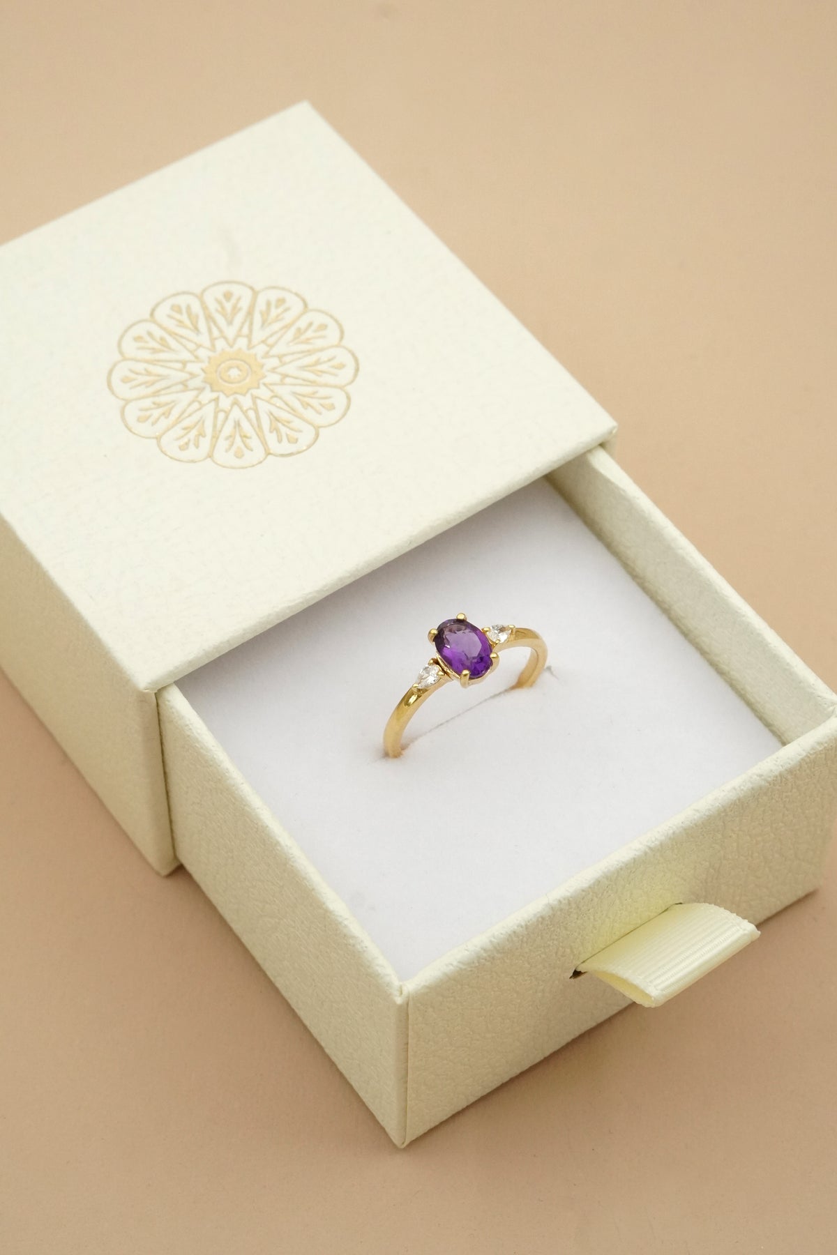 February Birthstone Ring - Gold