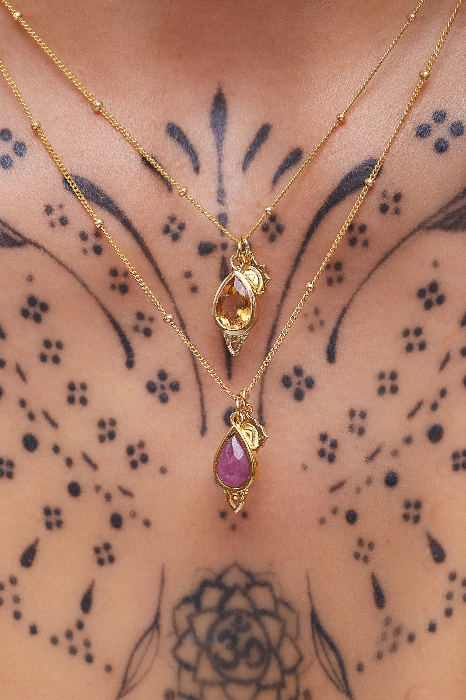 Root Chakra Necklace Gold
