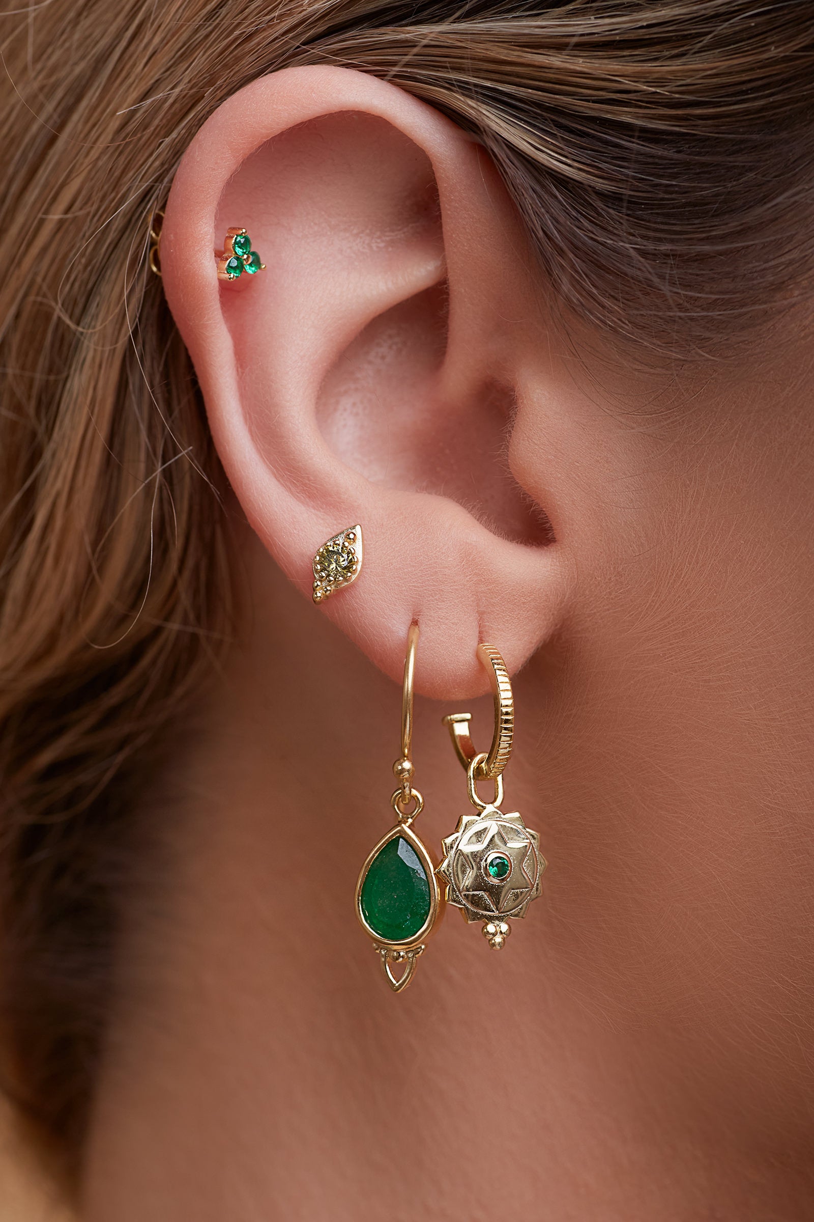 Heart Chakra Earrings Gold