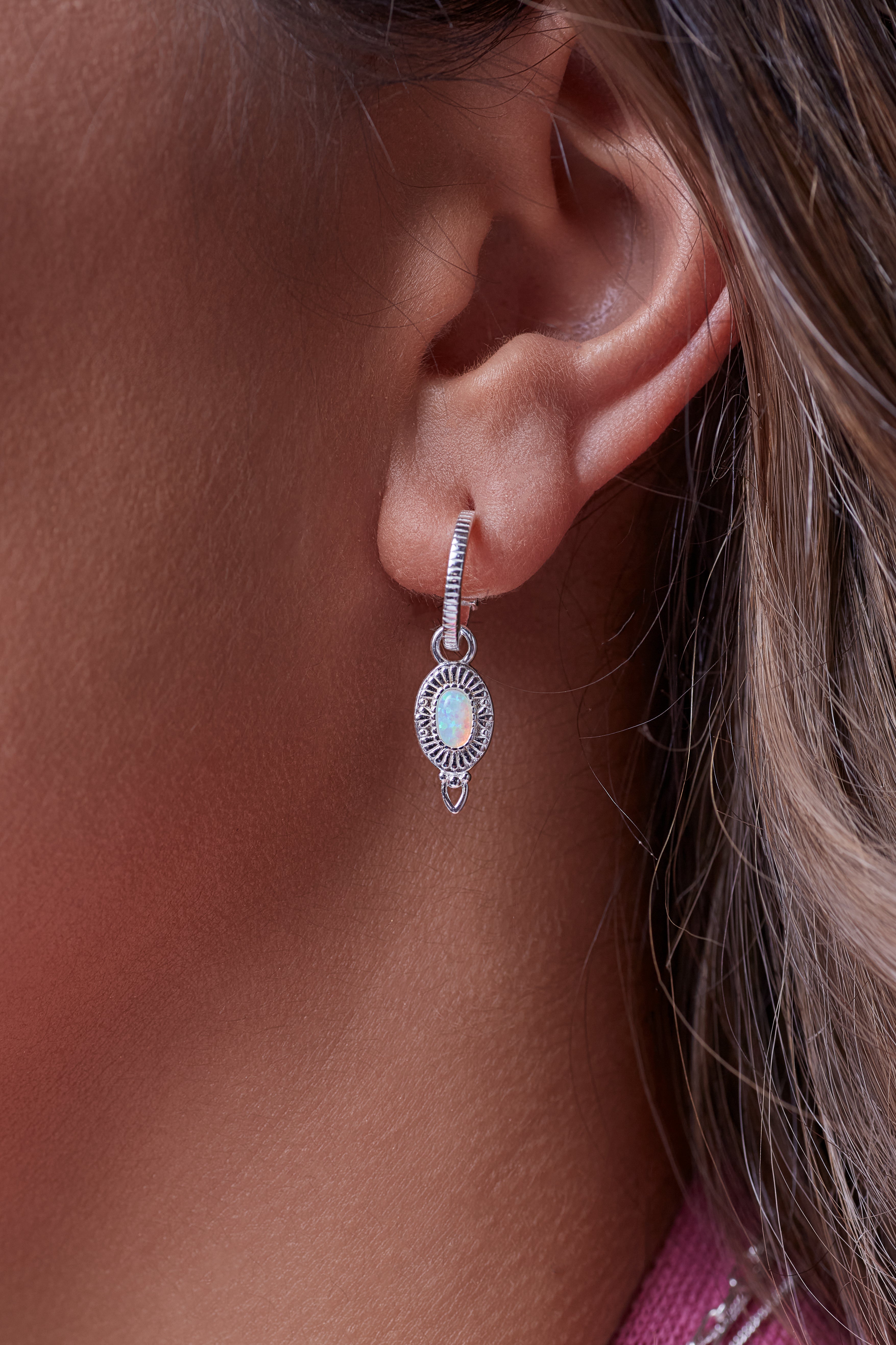 Be The Light Hoops - Silver
