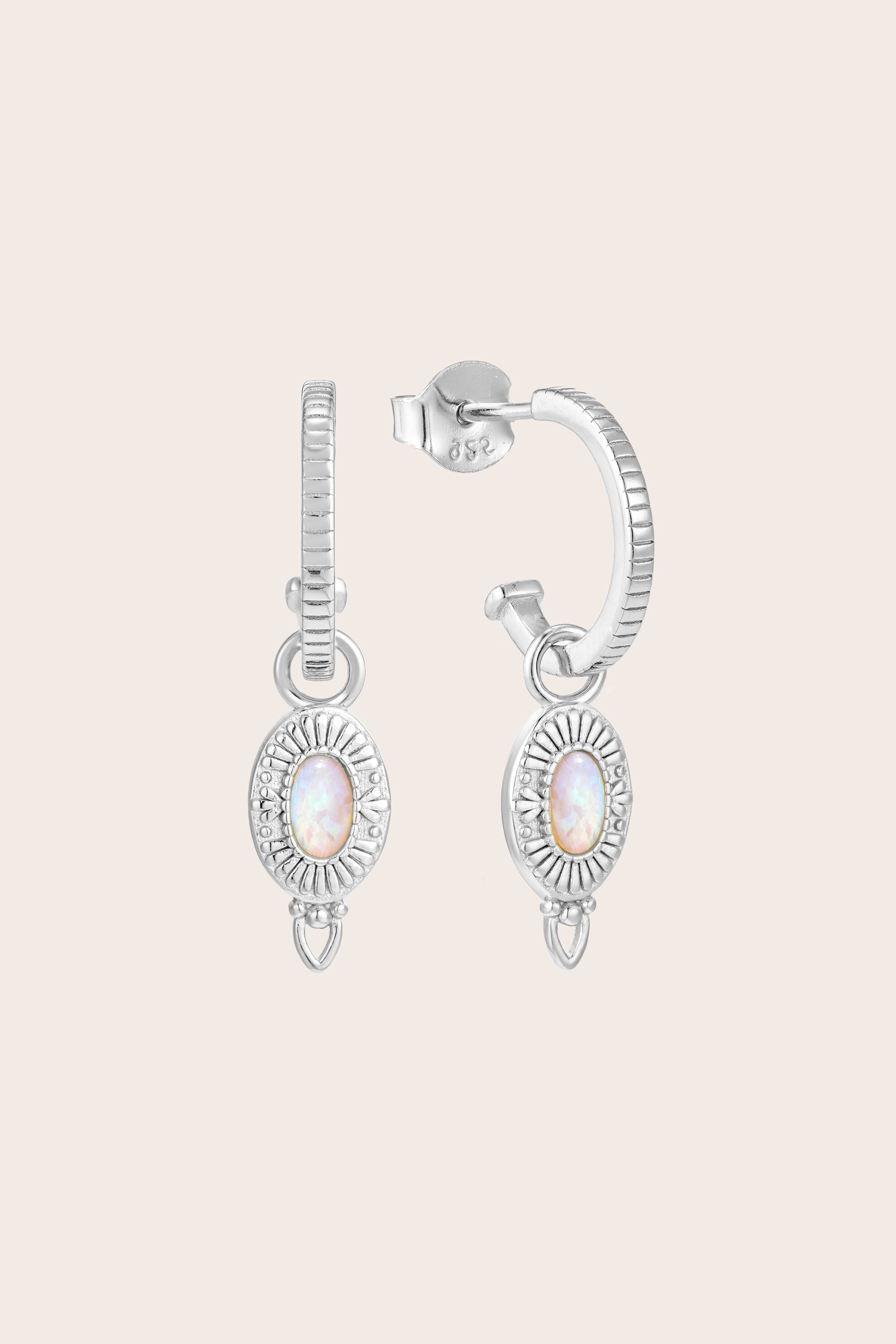 Be The Light Hoops - Silver