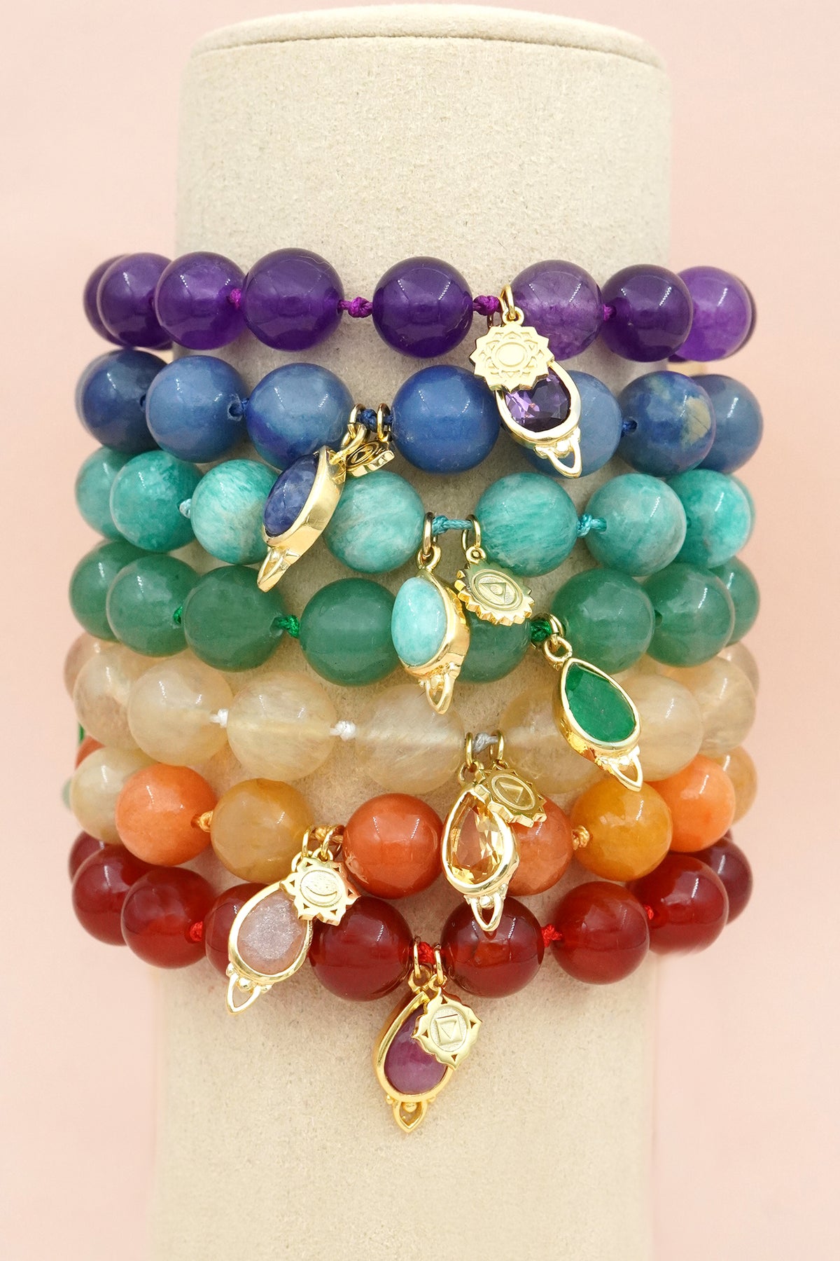 Root Chakra Mala Bracelet - Gold