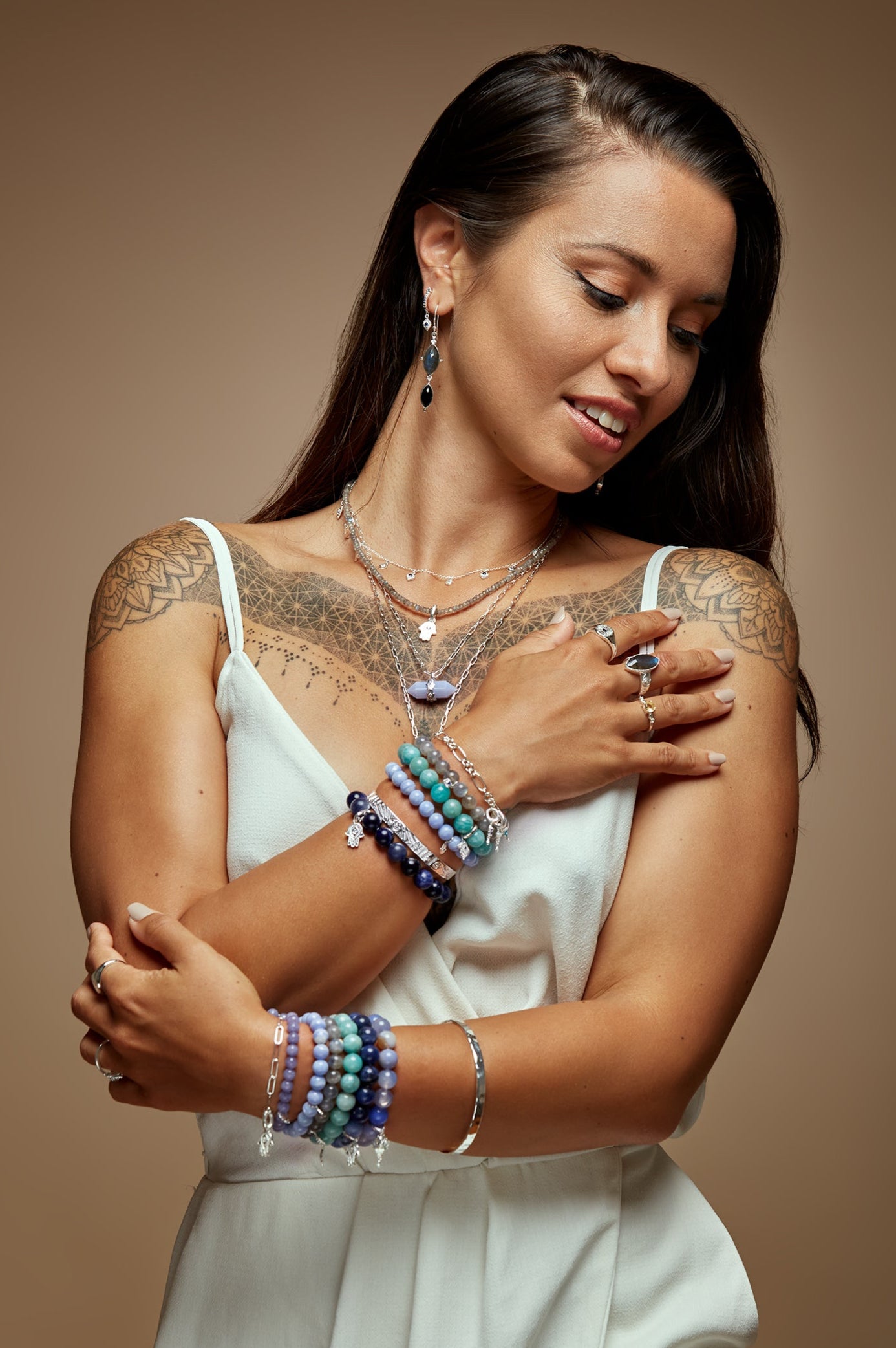 Hamsa Blessings Bracelet - Silver