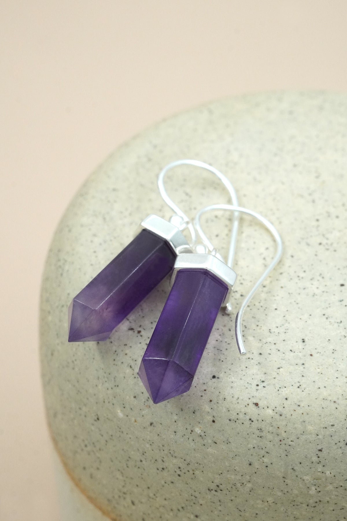 Amethyst Divine Clarity Earrings - Silver
