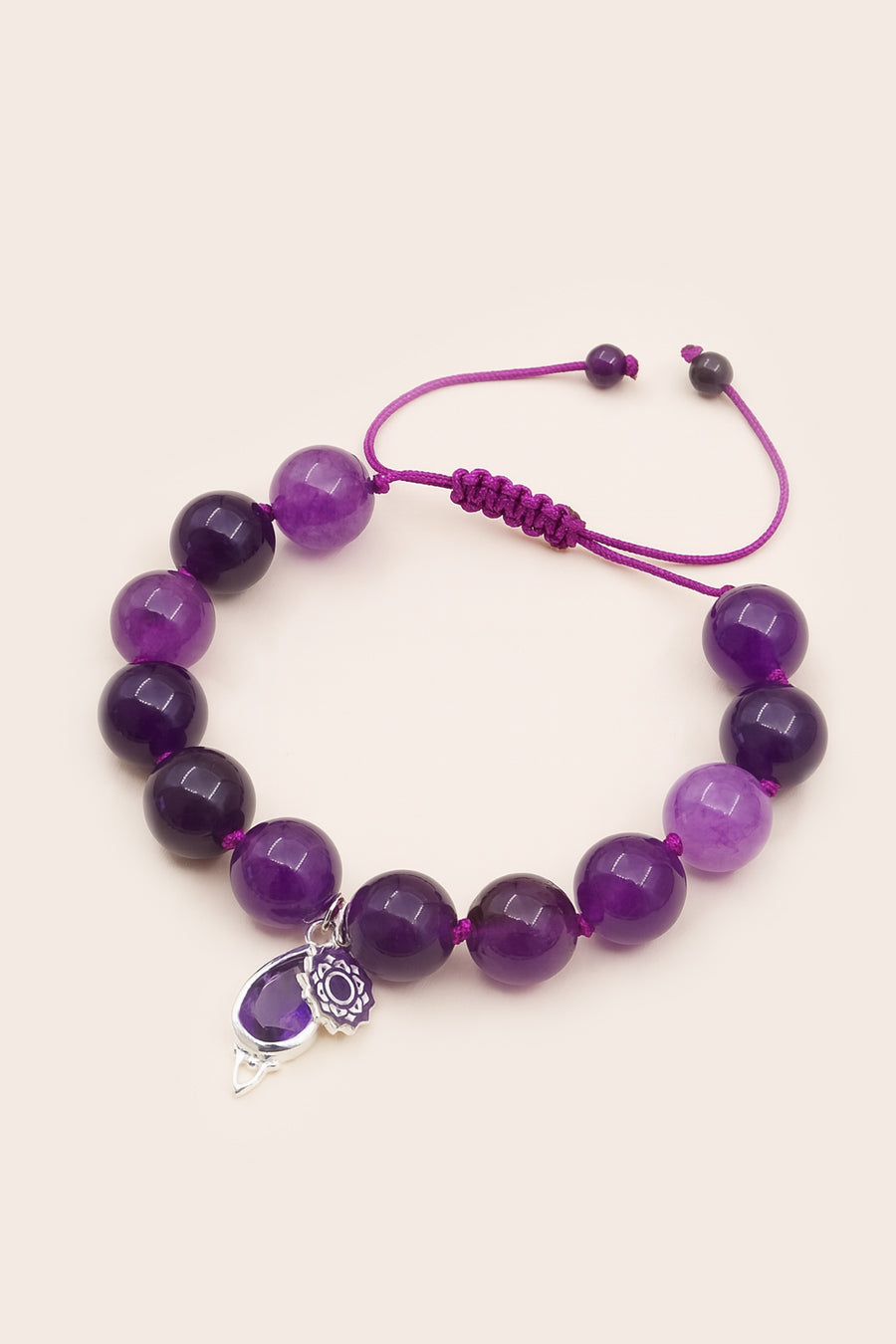 Crown Chakra Mala Bracelet - Silver