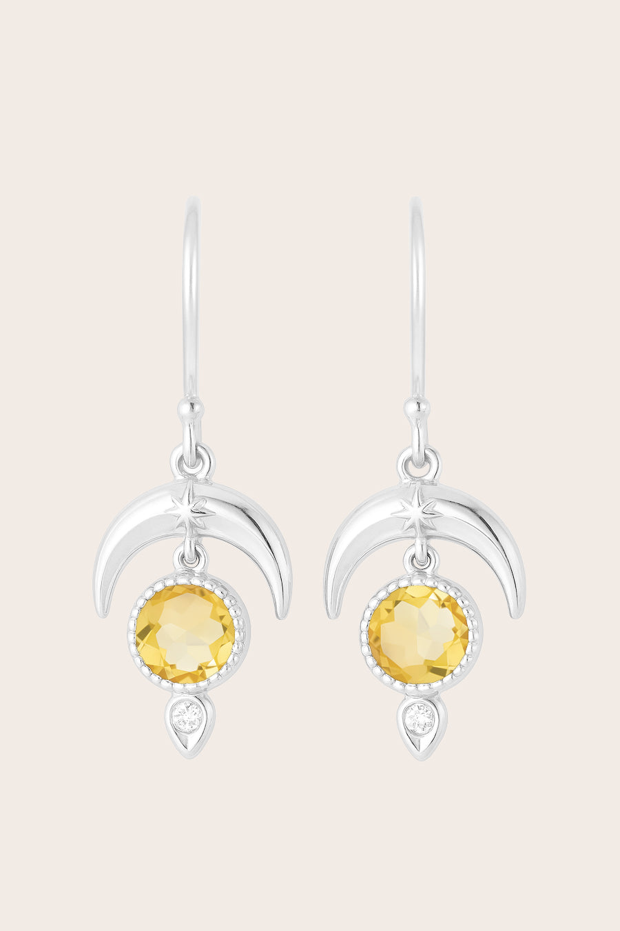 Citrine Dare to Dream Earrings - Silver