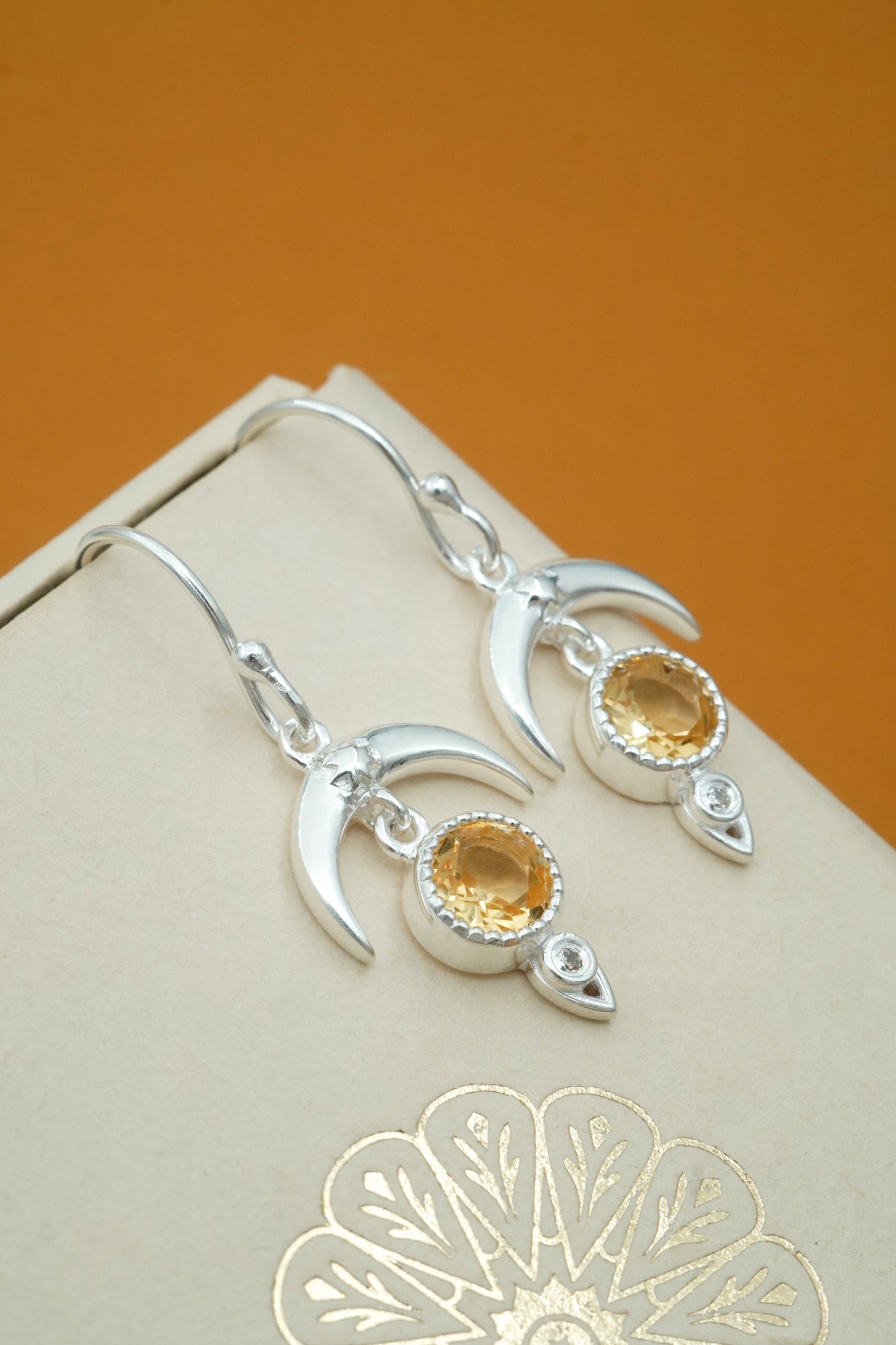 Citrine Dare to Dream Earrings - Silver