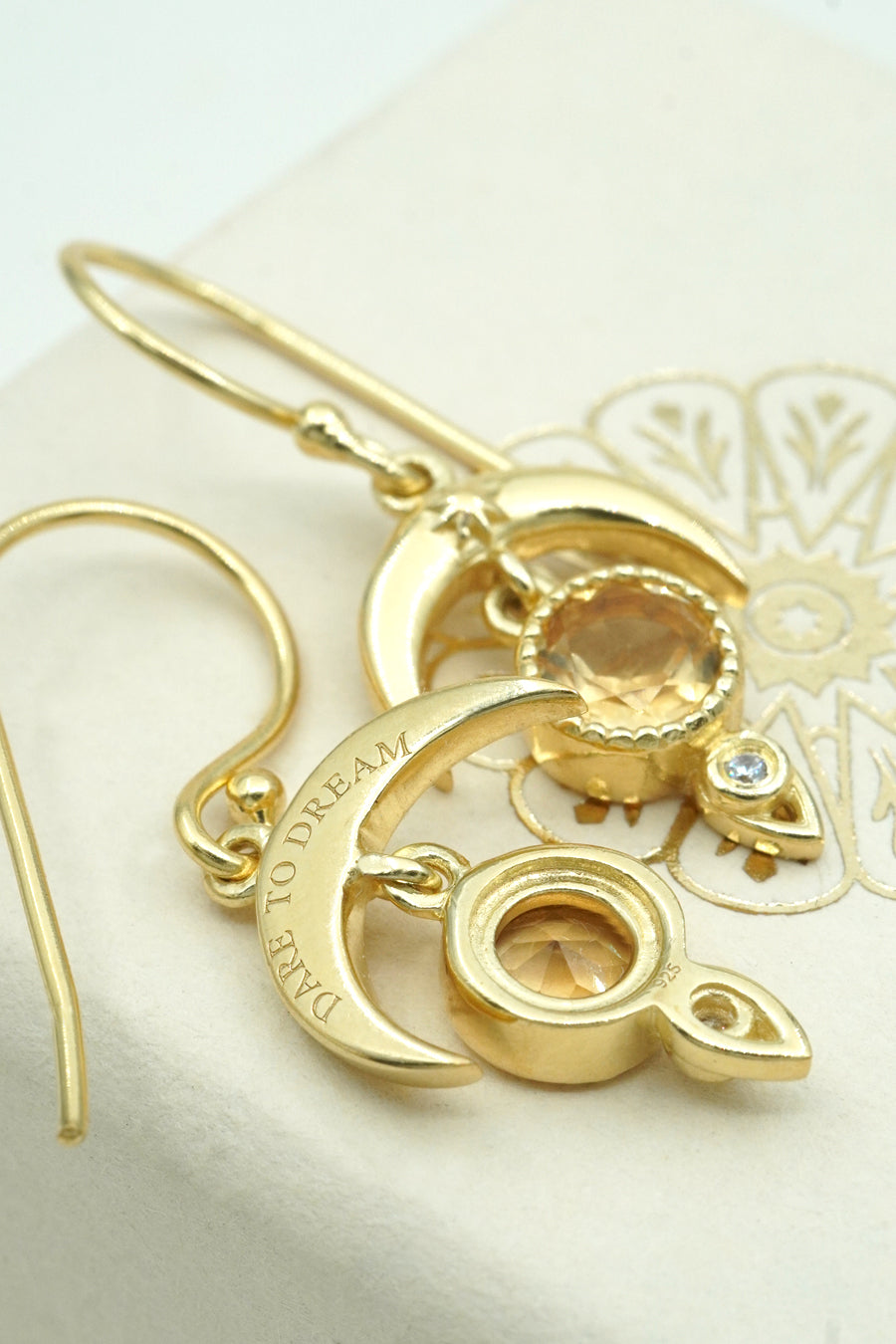 Citrine Dare to Dream Earrings - Gold