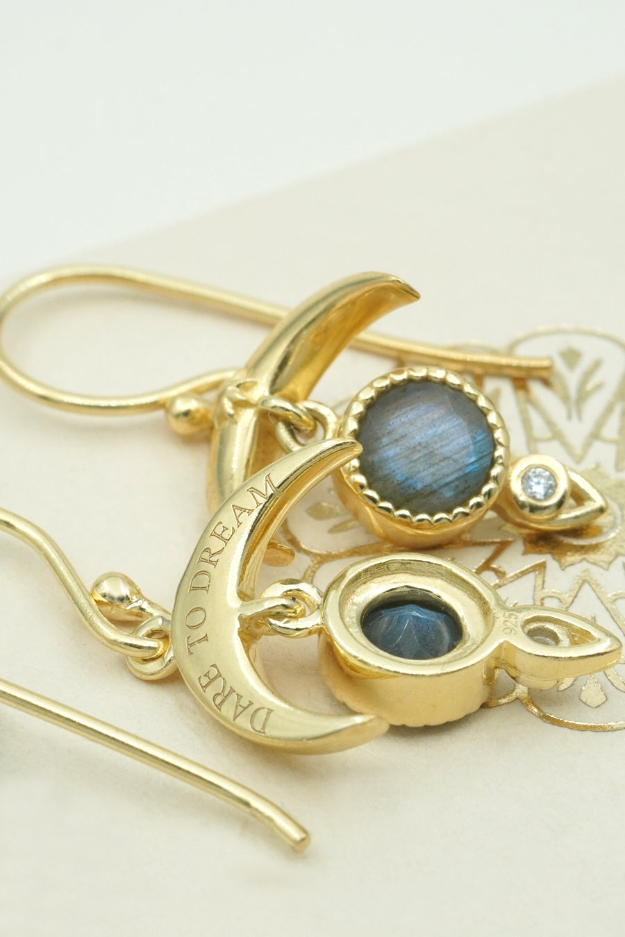 Labradorite Dare to Dream Earrings - Gold