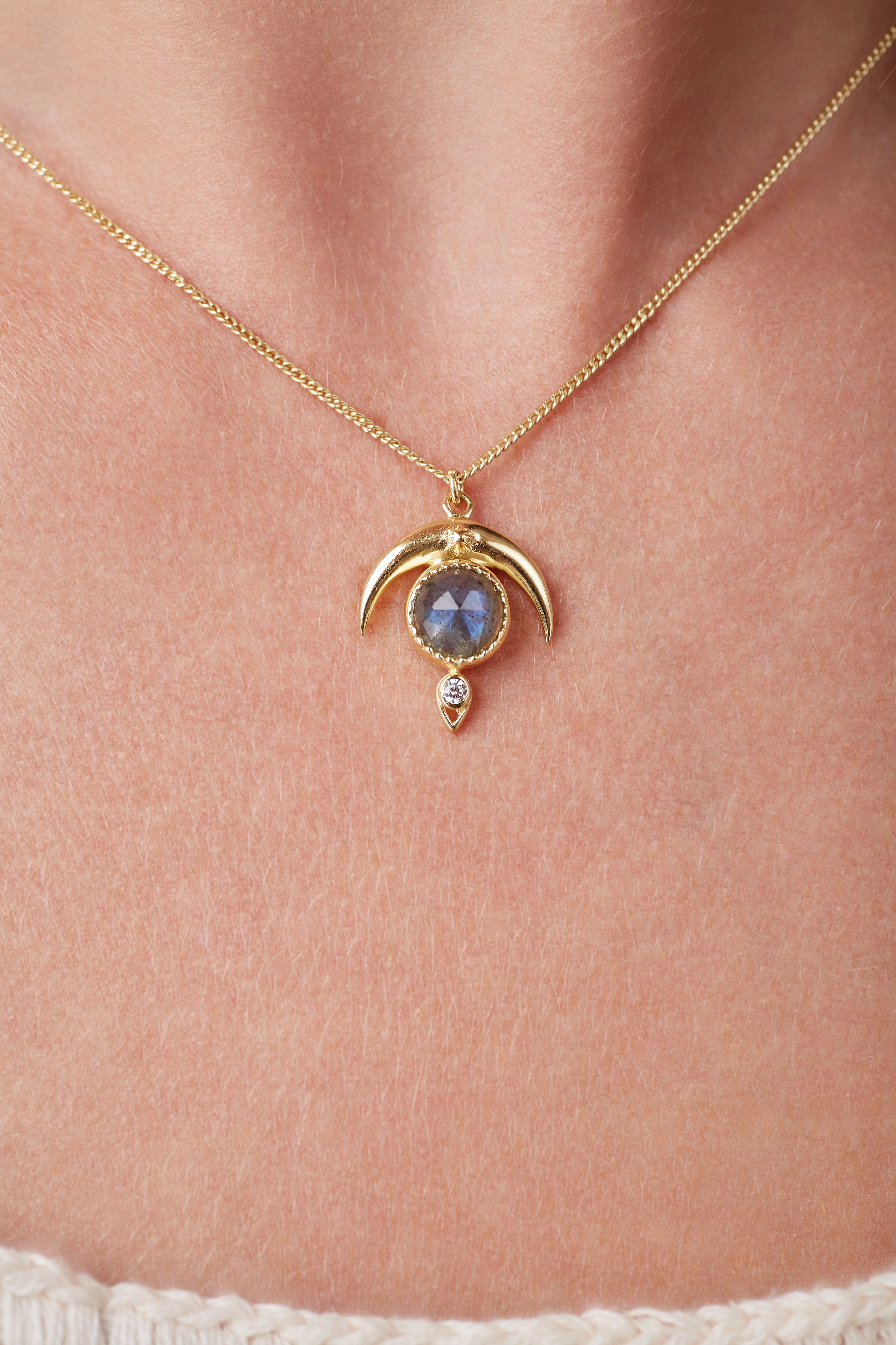 Labradorite Dare to Dream Necklace - Gold