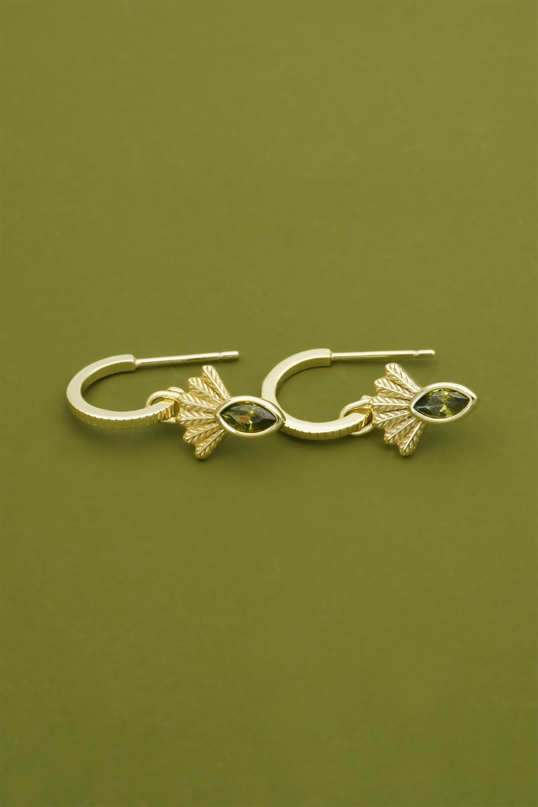 Fantail Messenger Hoops Olive - Gold