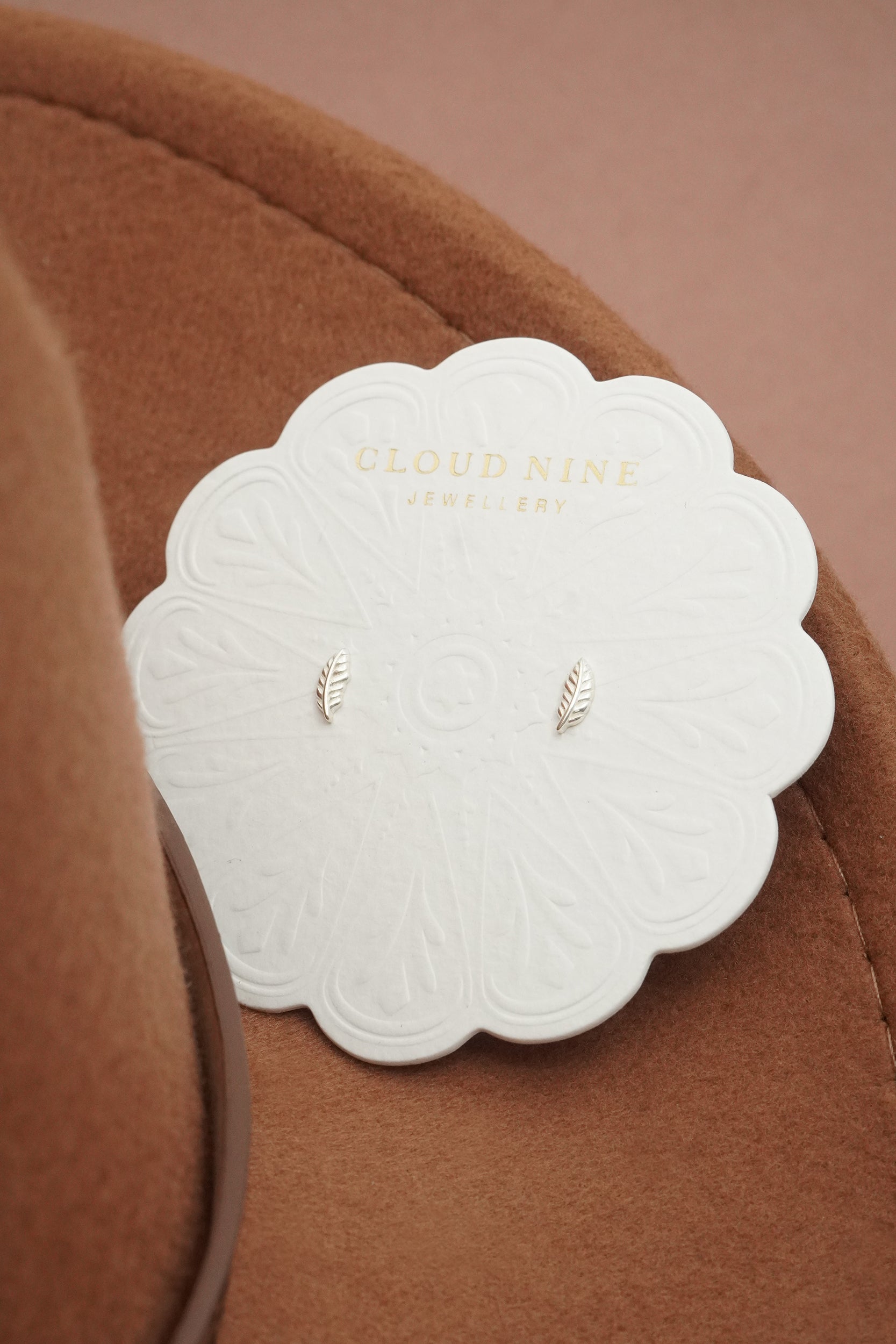 Trust The Path Feather Studs- Silver