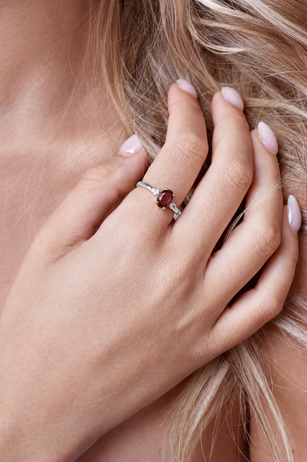 January Birthstone Ring - Silver