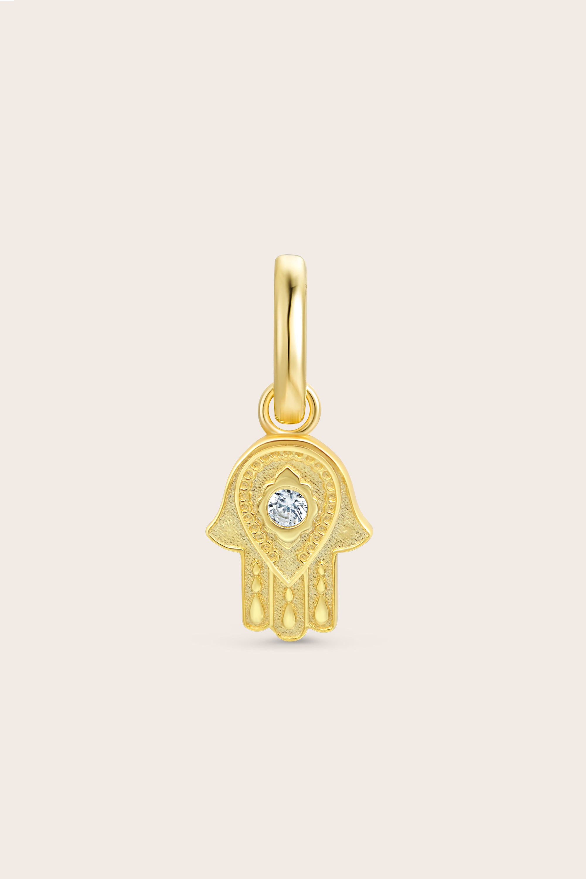 Hamsa Hand Charm Gold Gold Protective Jewellery Charm