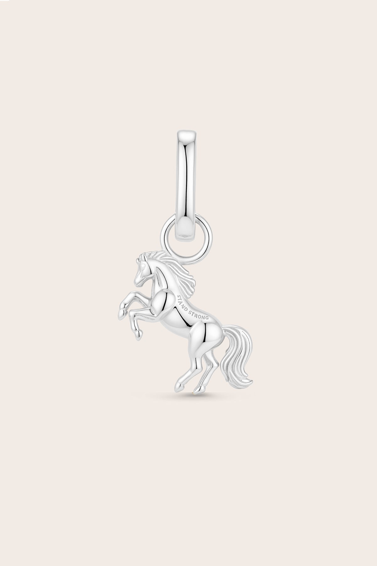 Stand Strong Horse Charm - Silver