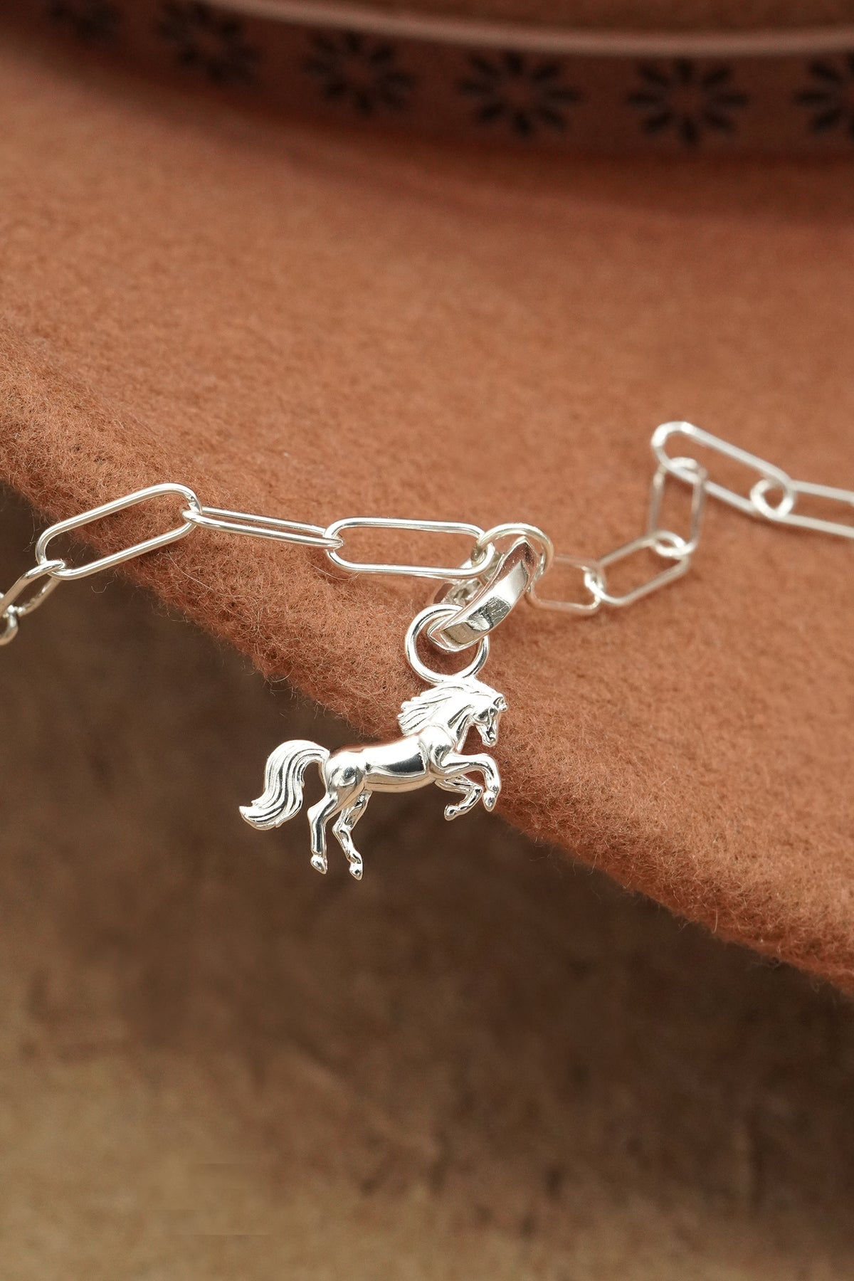 Stand Strong Horse Charm - Silver