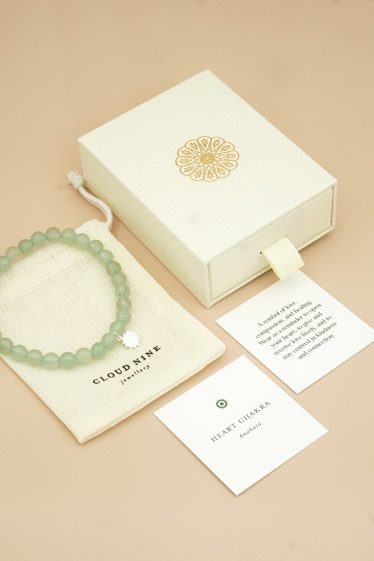 Heart Chakra Bracelet Silver