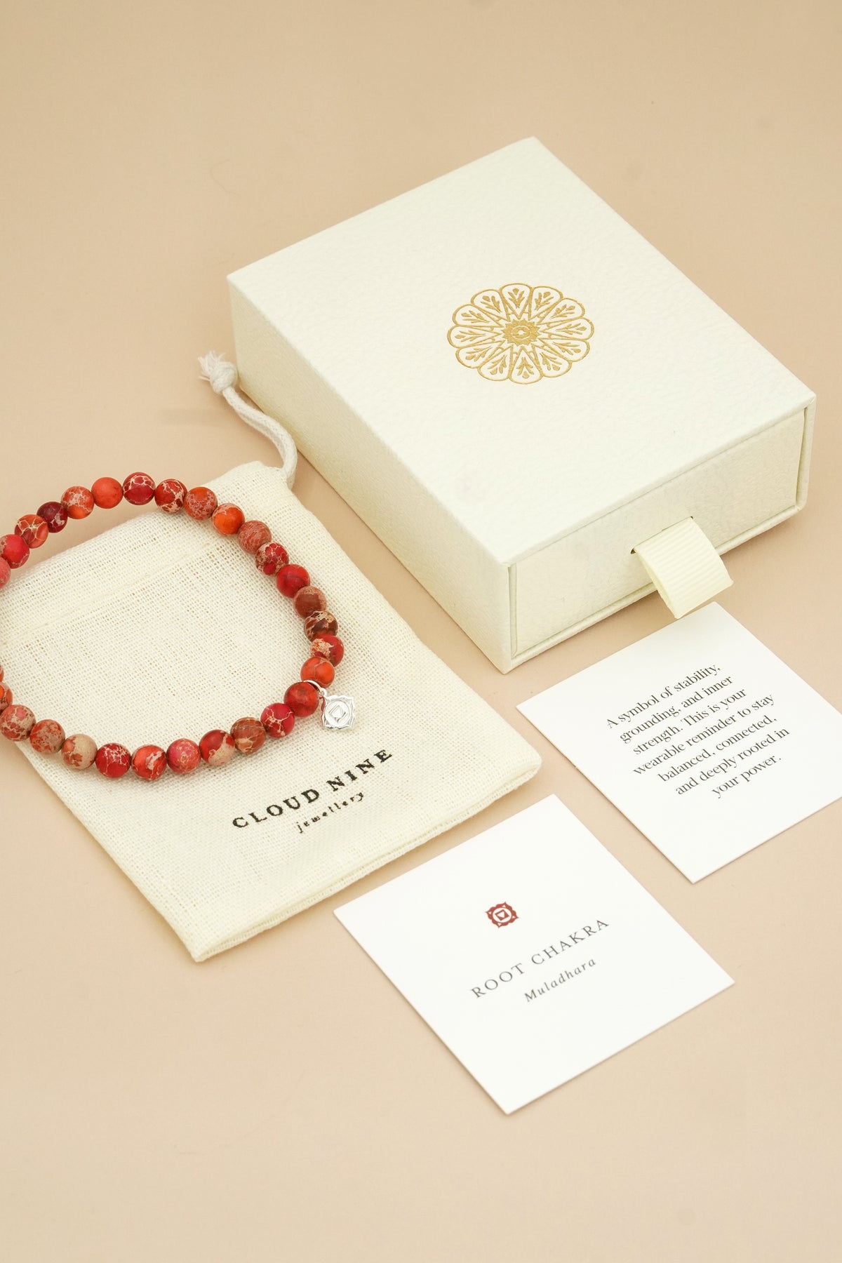 Root Chakra Bracelet Silver