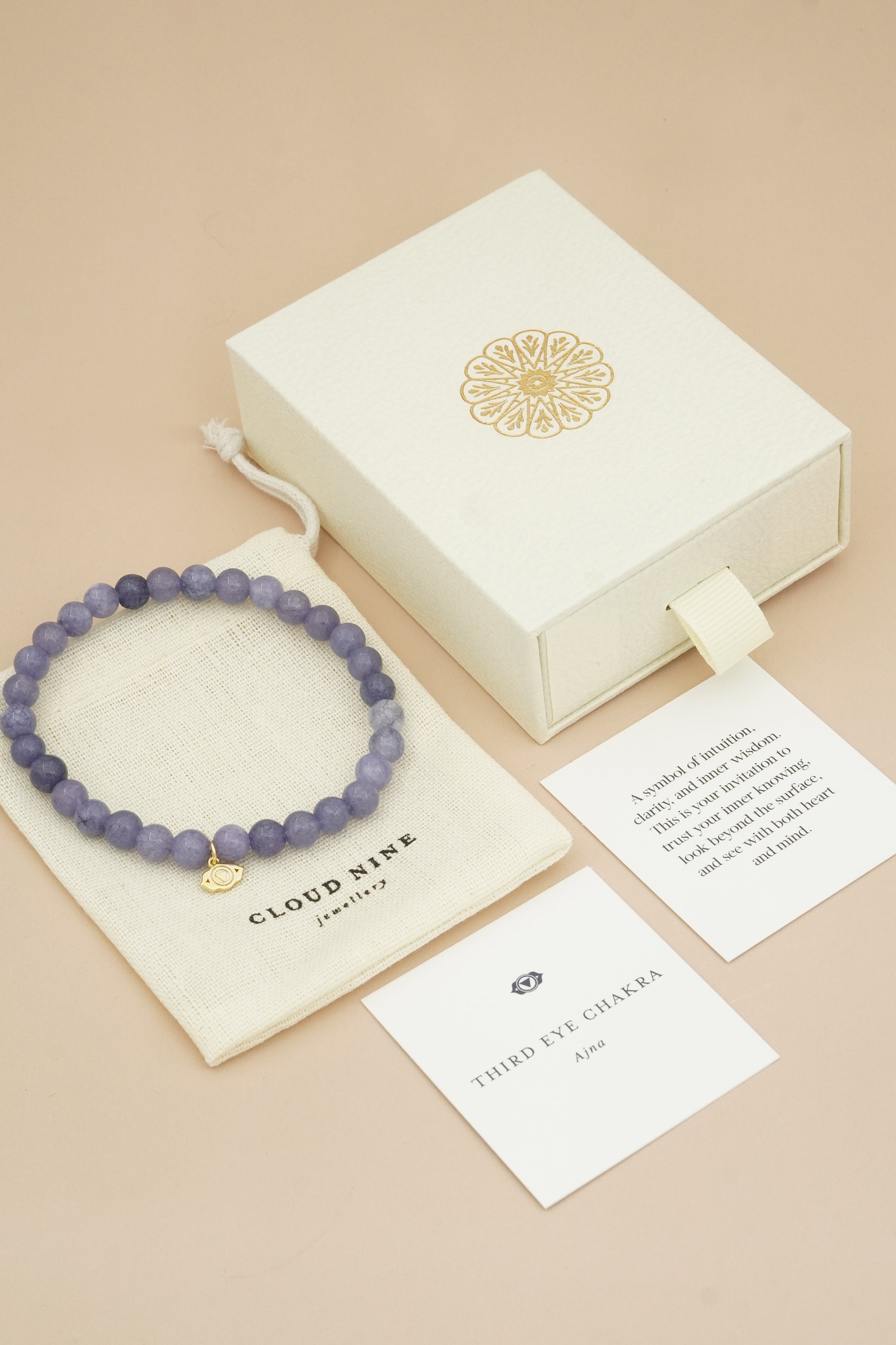 Third Eye Chakra Bracelet Gold