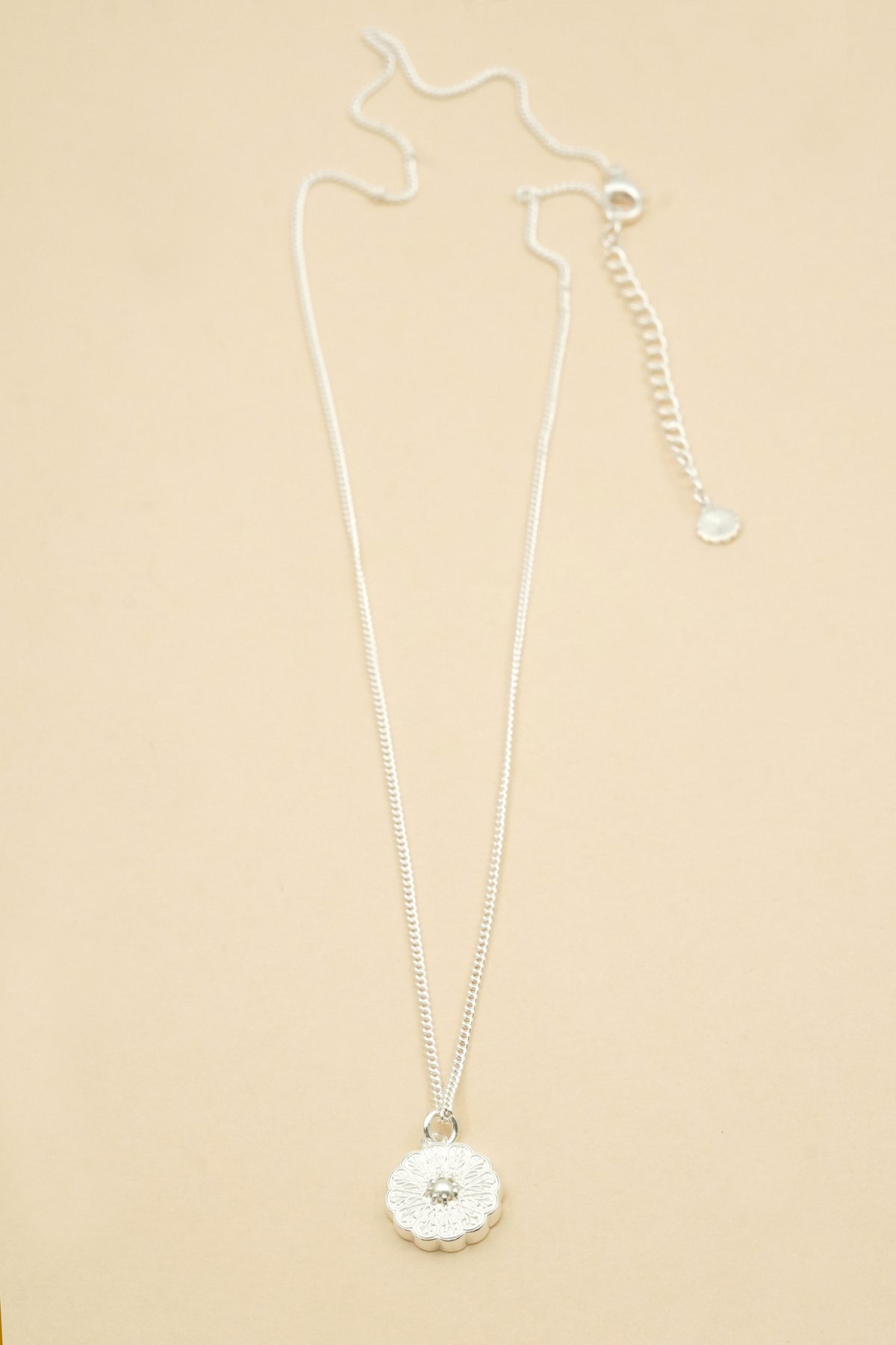 Silver Birthstone Necklace - June/Pearl