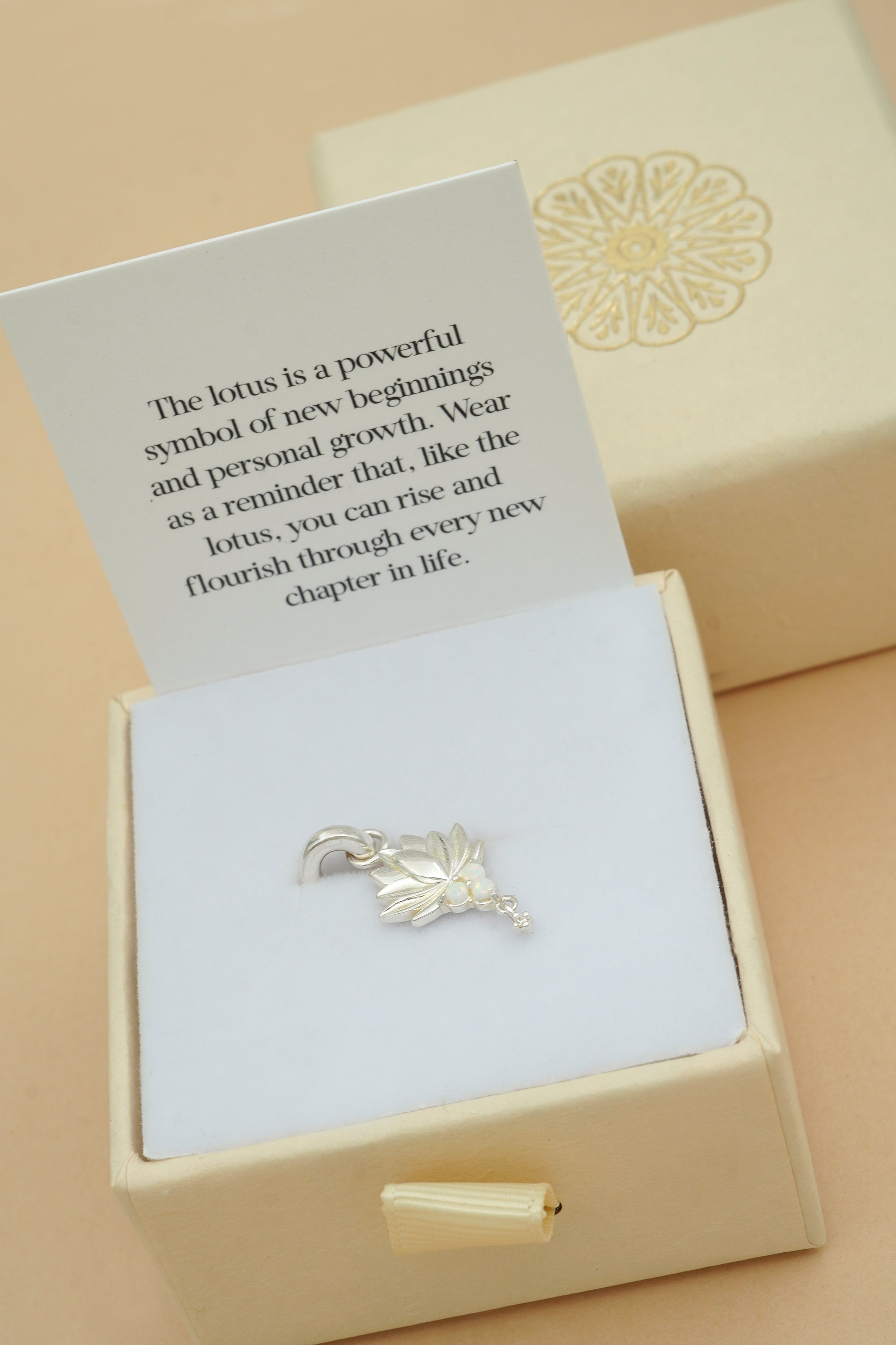 Lotus Charm - Silver