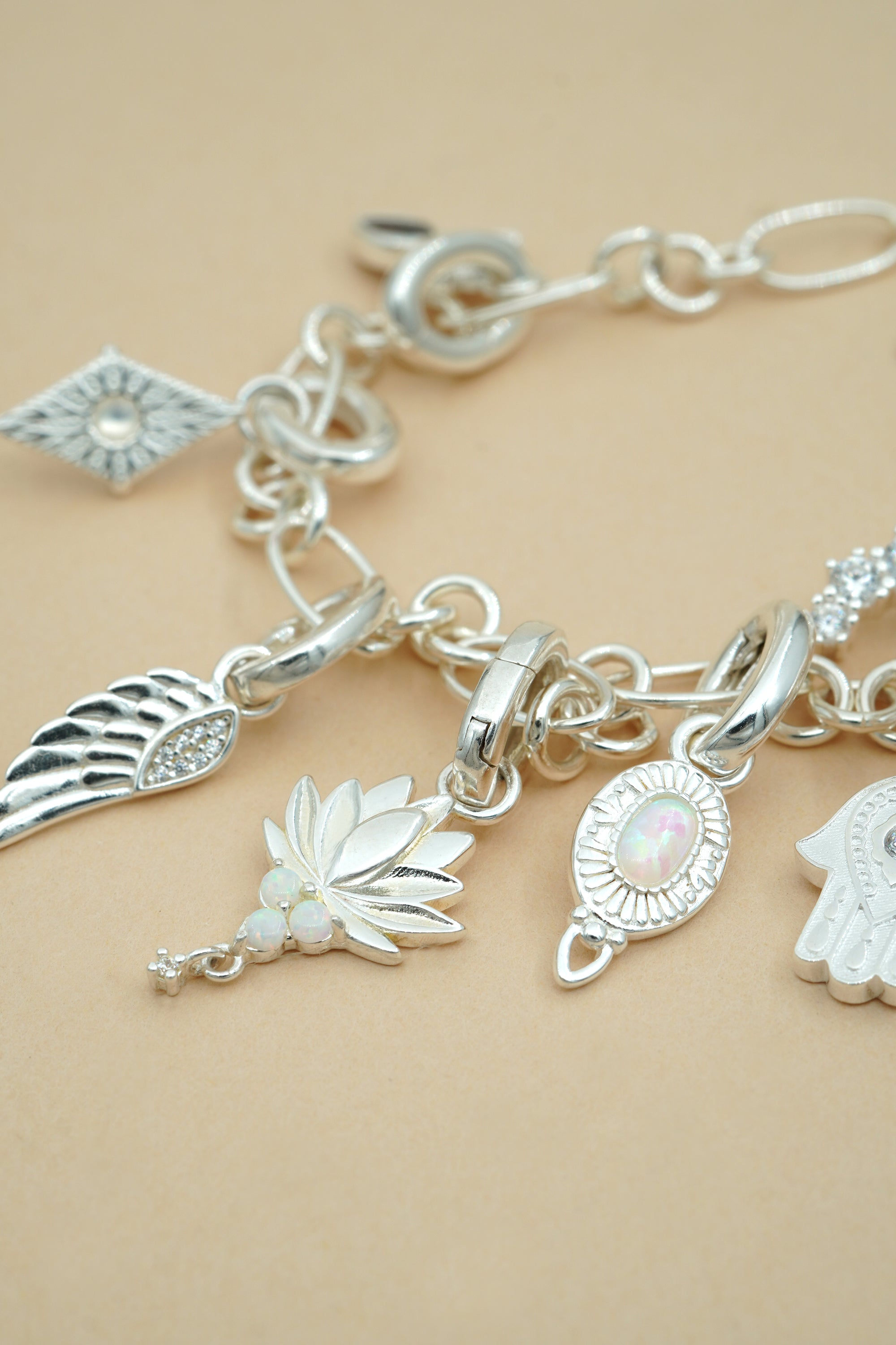 Lotus Charm - Silver