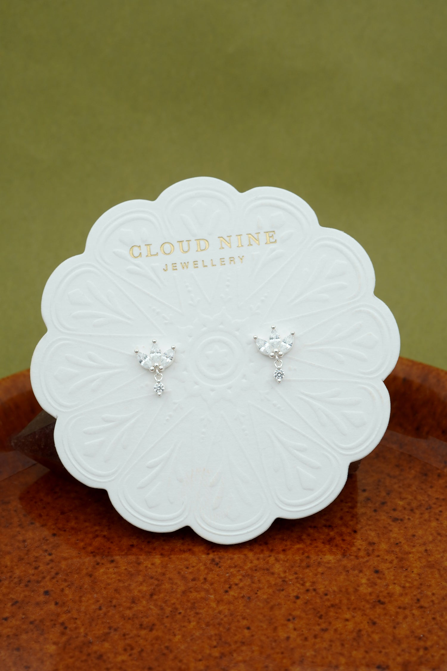 Lotus Studs - Silver