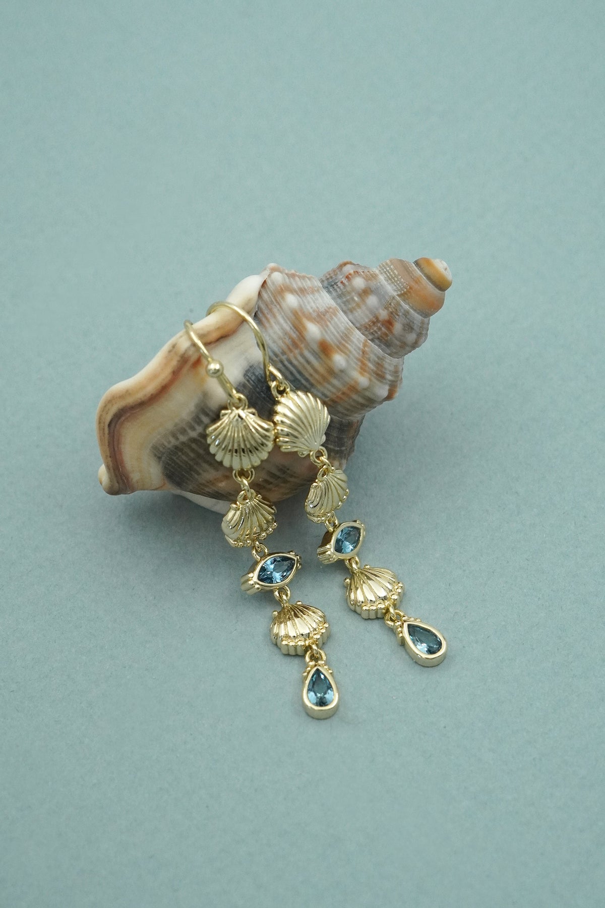 Gold Ocean Treasure Earrings