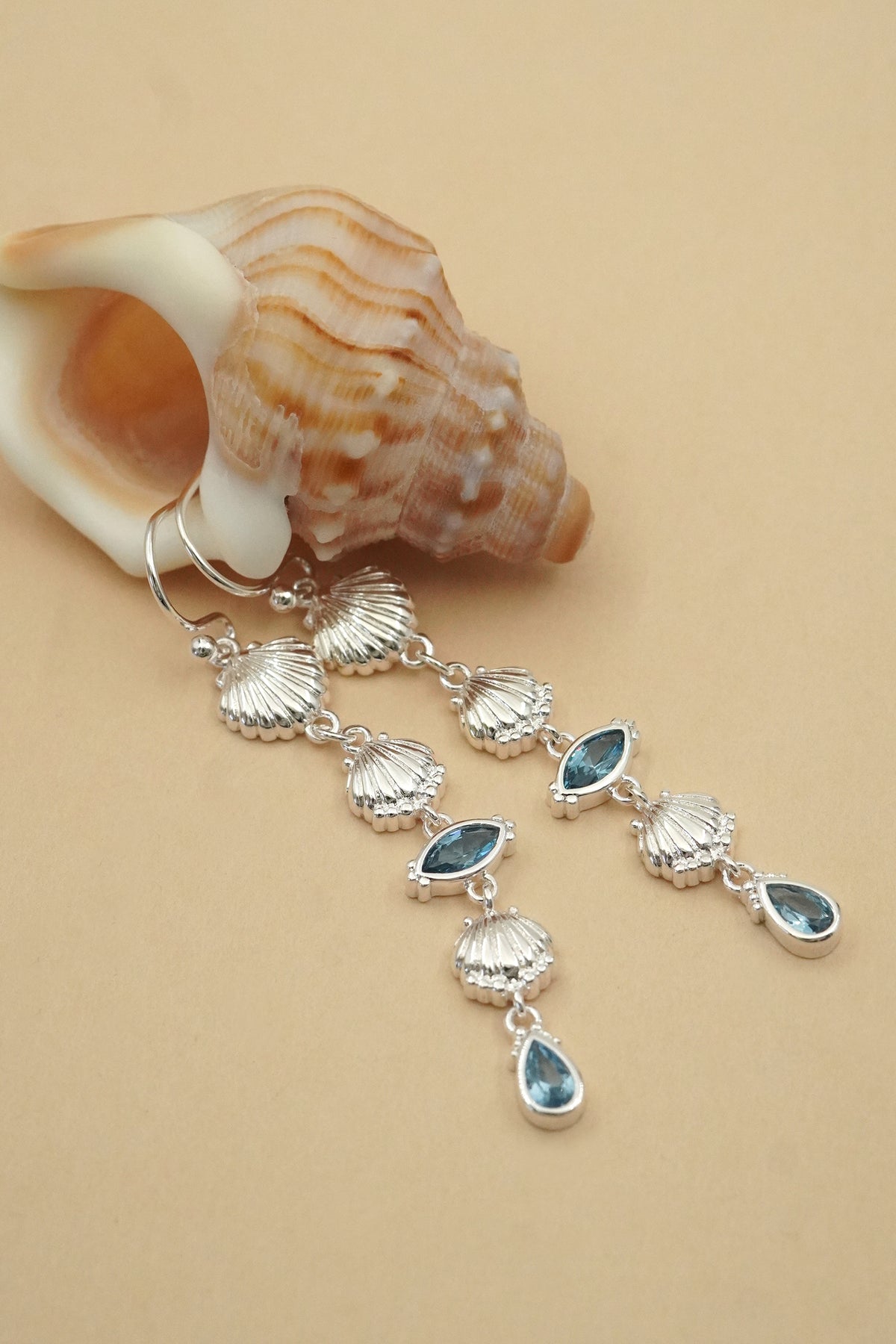 Silver Ocean Treasure Earrings