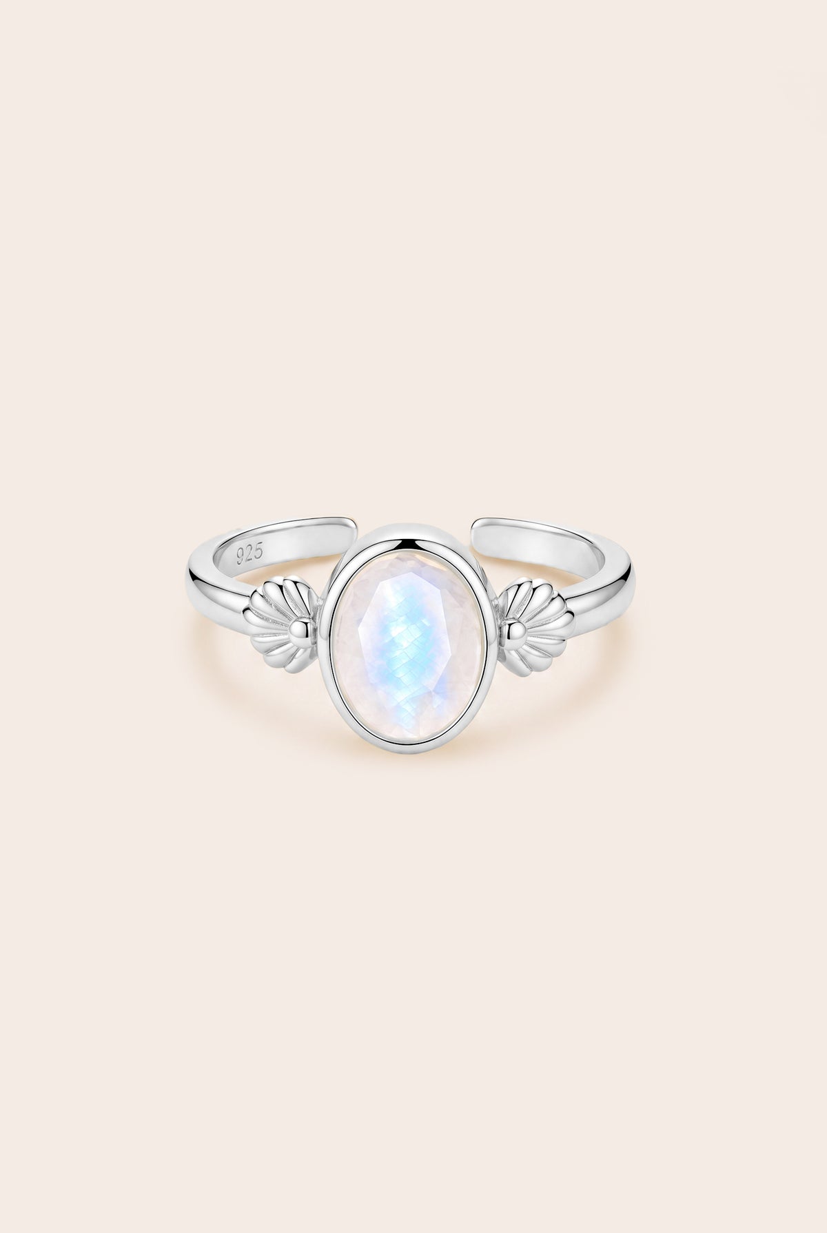 Silver Moonstone Intuition Ring