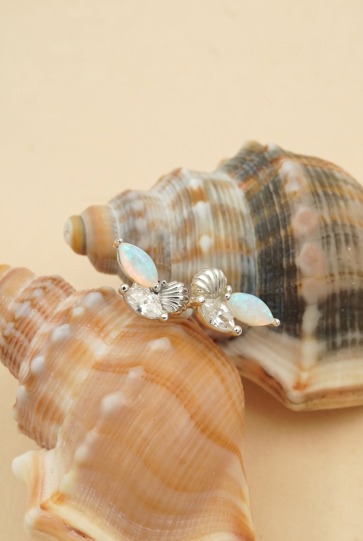Silver Oceana Studs