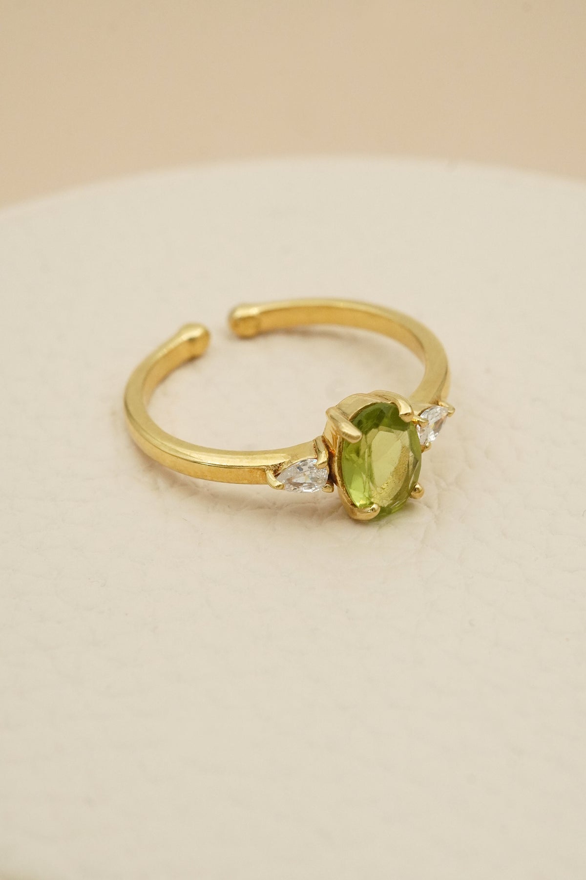 August Birthstone Ring - Gold