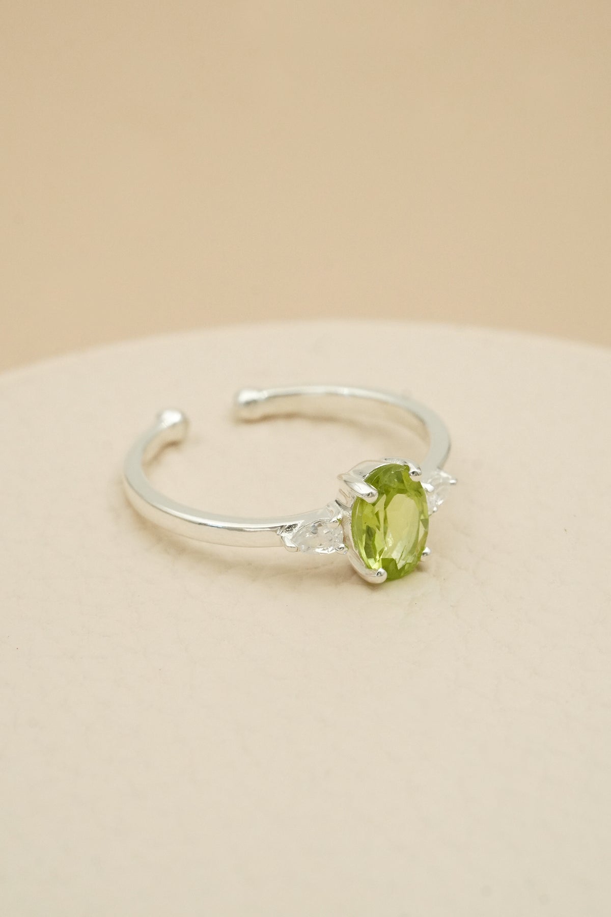 August Birthstone Ring - Silver