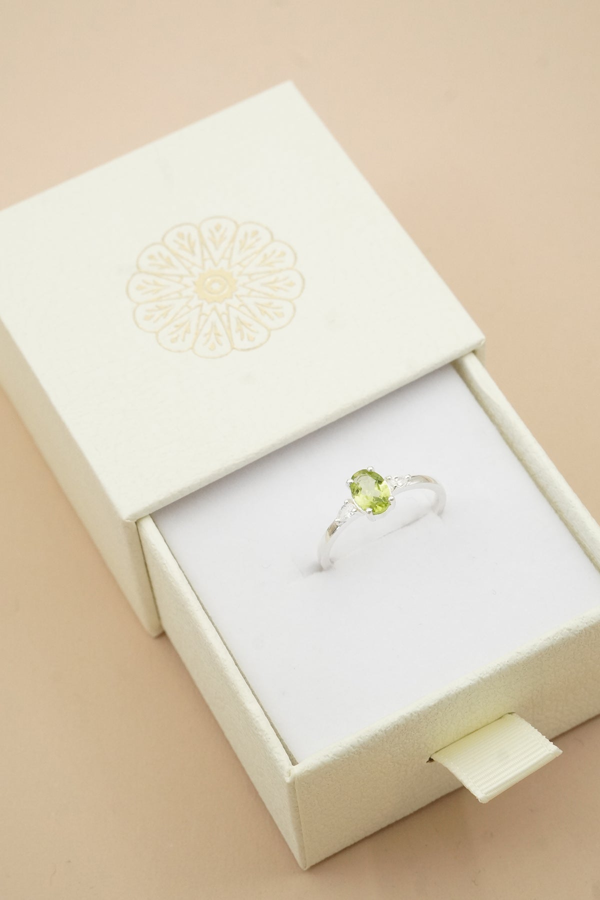 August Birthstone Ring - Silver